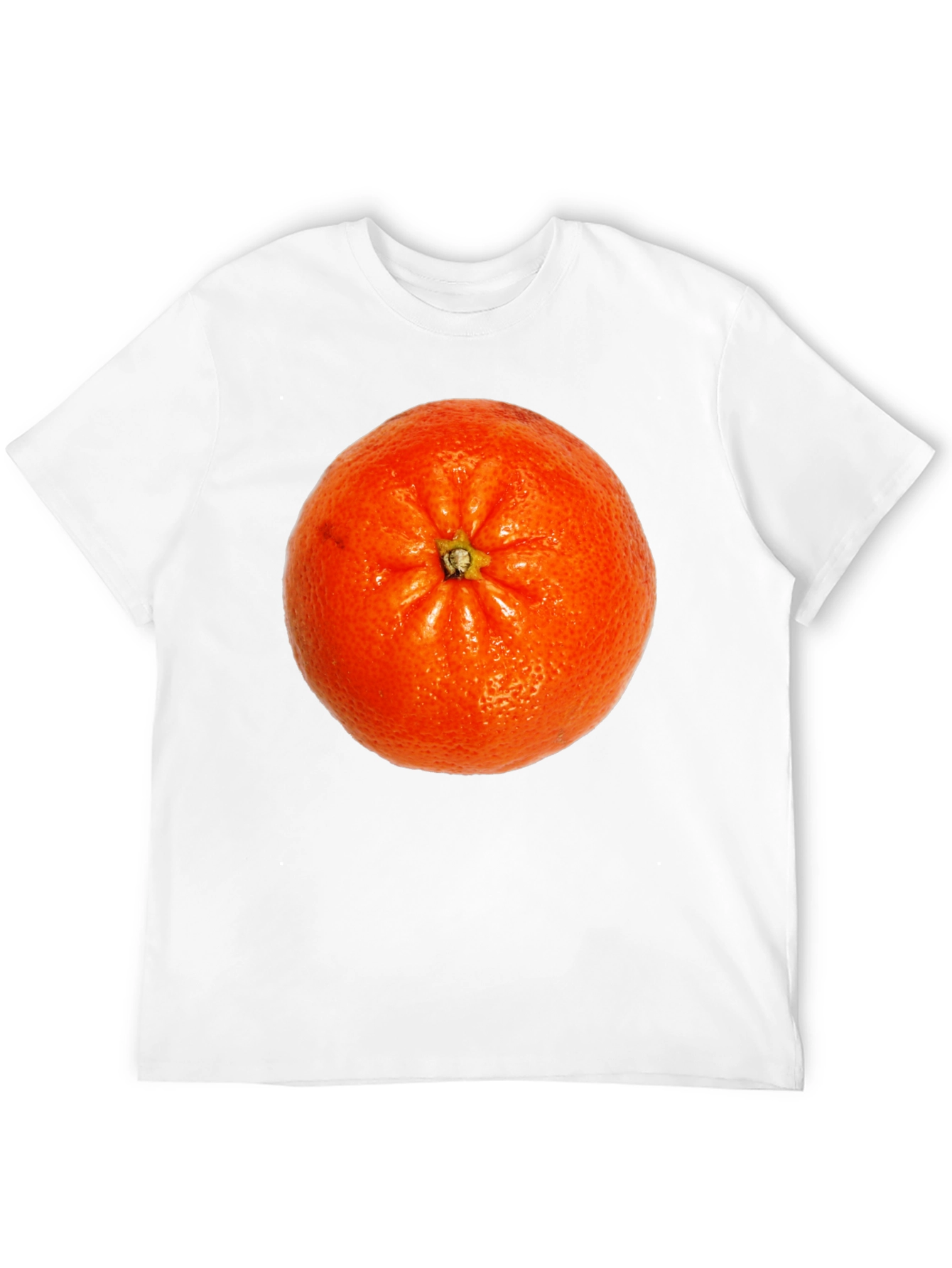 Orange Fruit Graphic Print Black T-Shirt
