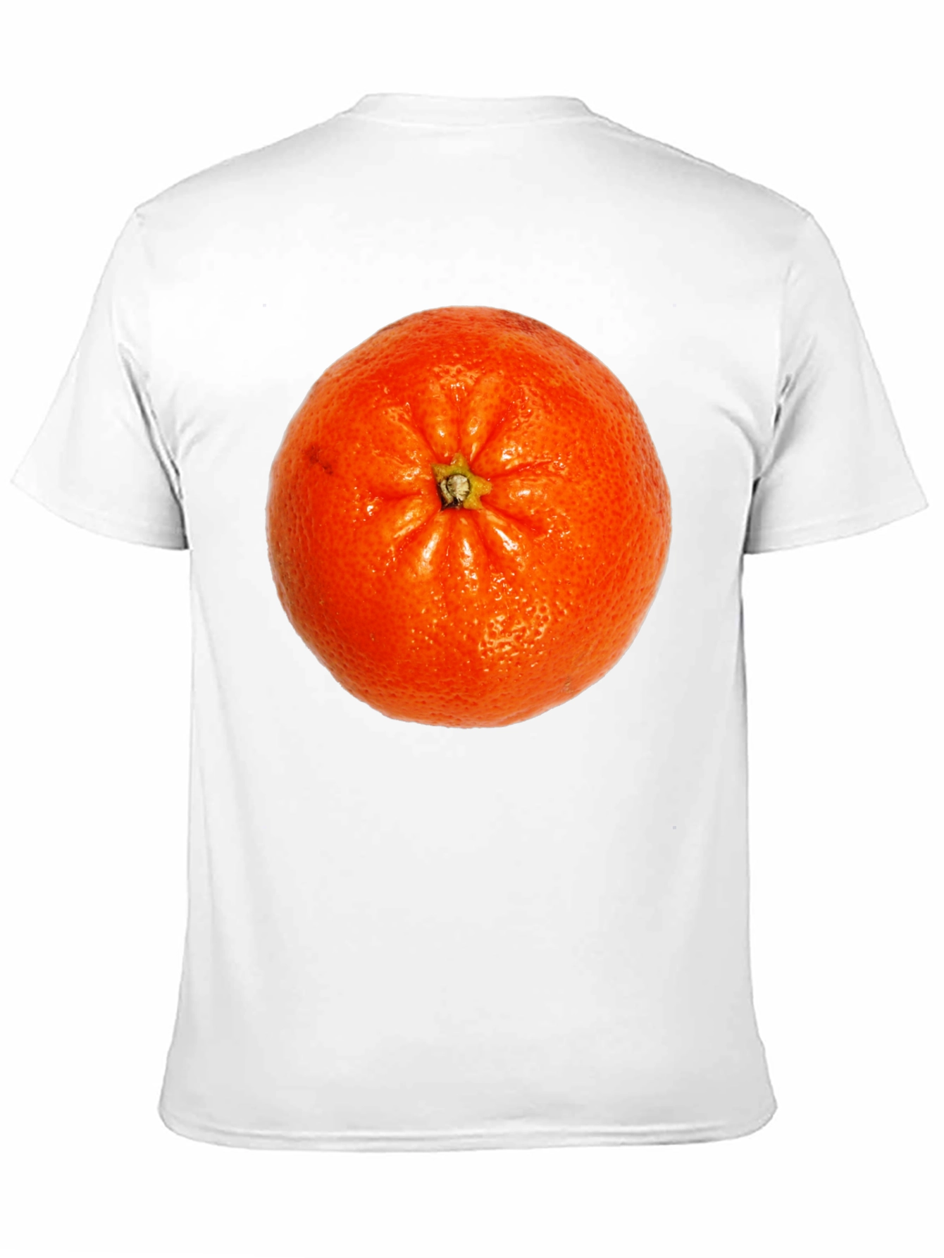 Orange Fruit Graphic Print Black T-Shirt