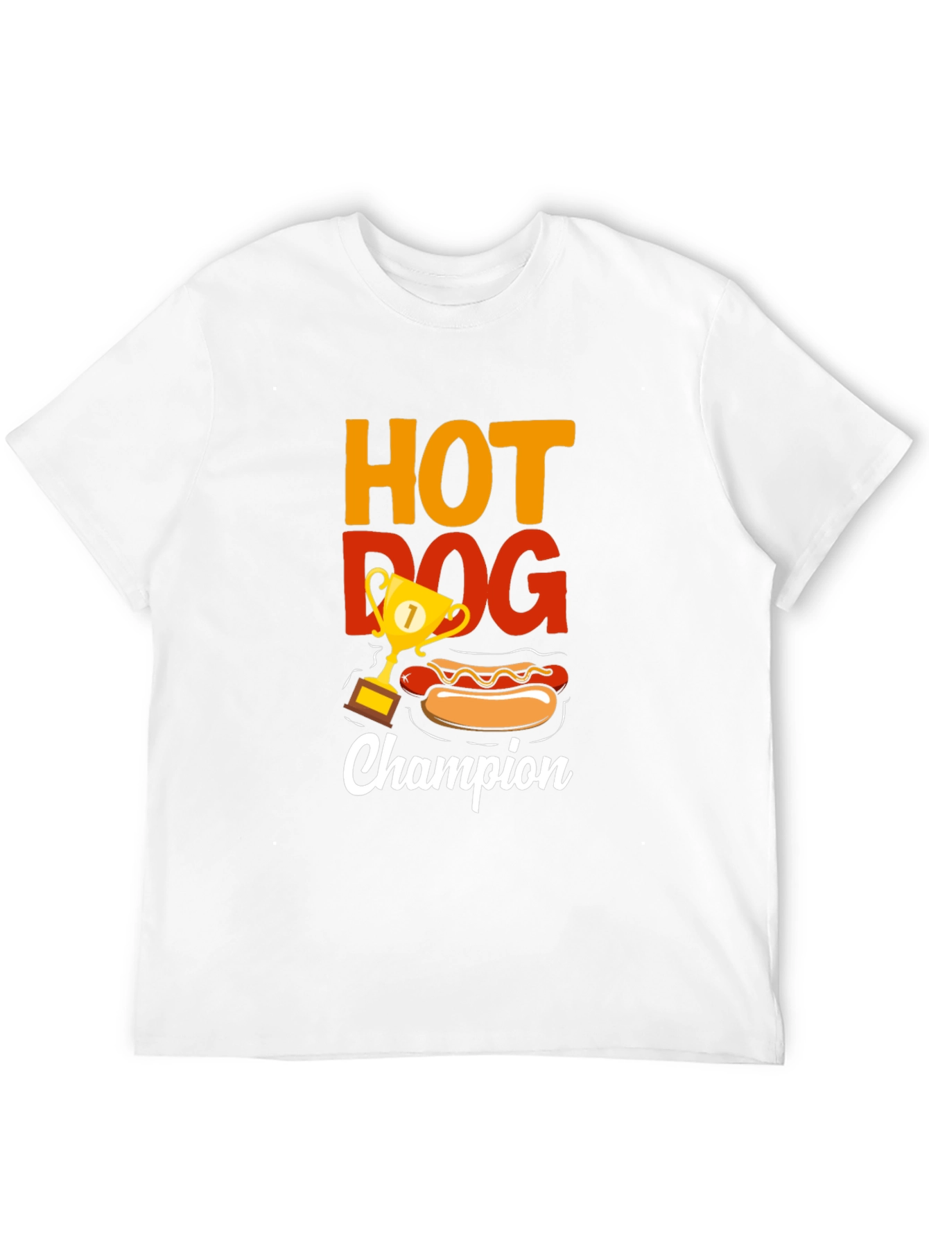 Hot Dog Champion Black T-Shirt - Foodie Tee