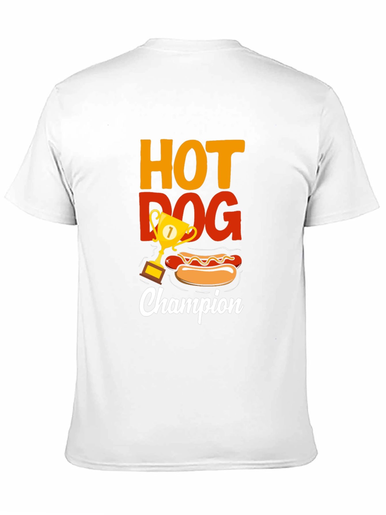 Hot Dog Champion Black T-Shirt - Foodie Tee