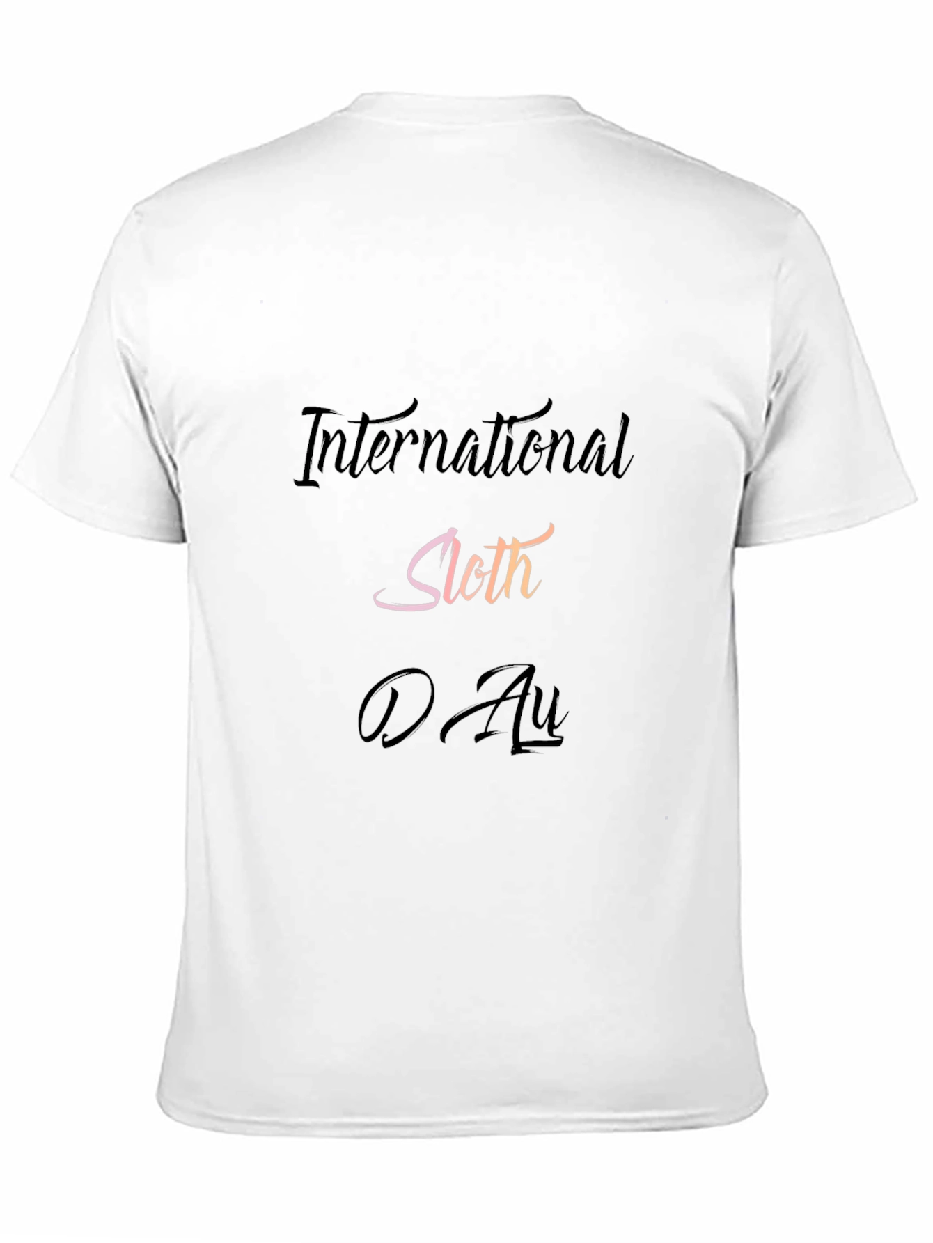International Sloth Day Black T-Shirt