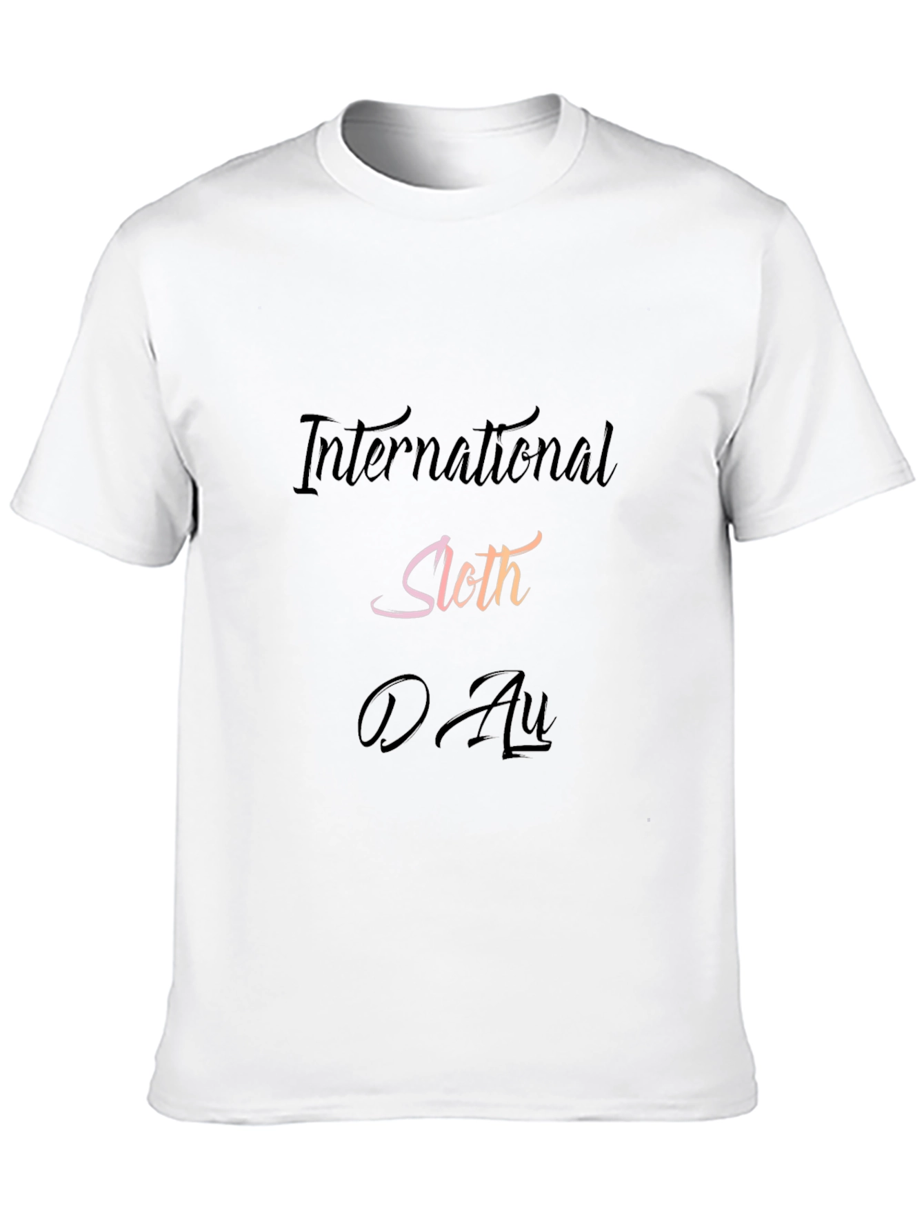 International Sloth Day Black T-Shirt