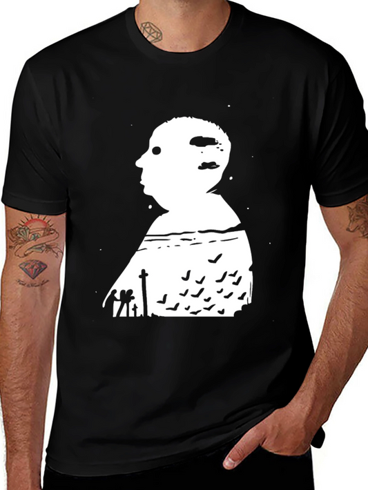 Alfred Hitchcock Silhouette Black T-Shirt