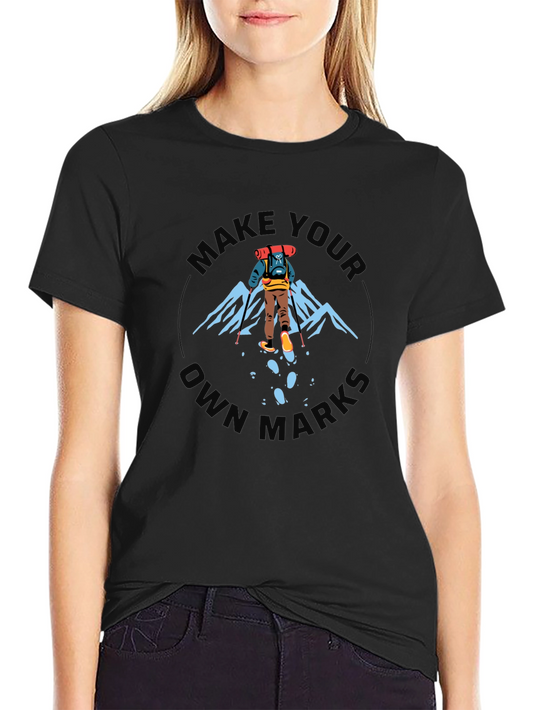 Make Your Own Marks Mountain Hiking Graphic T-Shirt