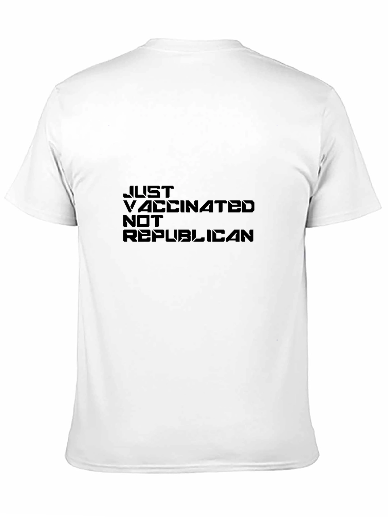 Just Vaccinated Not Republican - Black T-Shirt