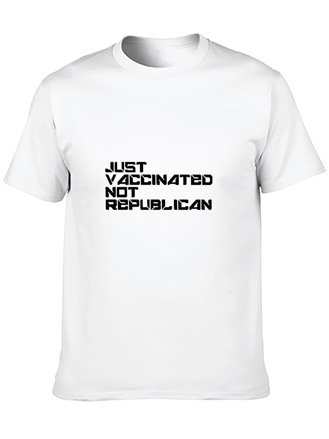 Just Vaccinated Not Republican - Black T-Shirt