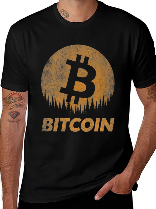 Bitcoin Sunset Graphic Tee - Crypto Fan Apparel