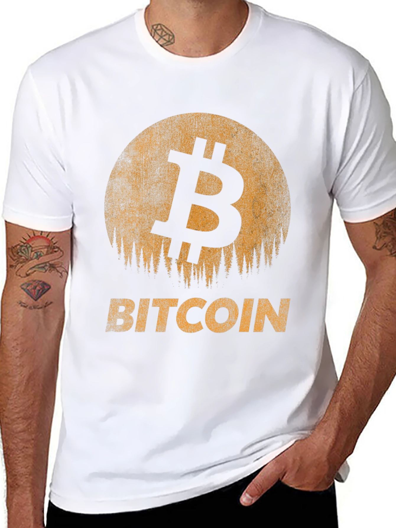 Bitcoin Sunset Graphic Tee - Crypto Fan Apparel