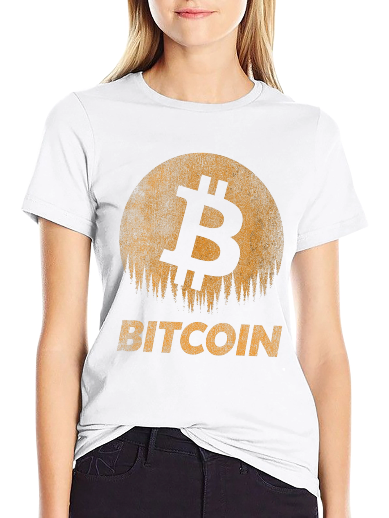 Bitcoin Sunset Graphic Tee - Crypto Fan Apparel