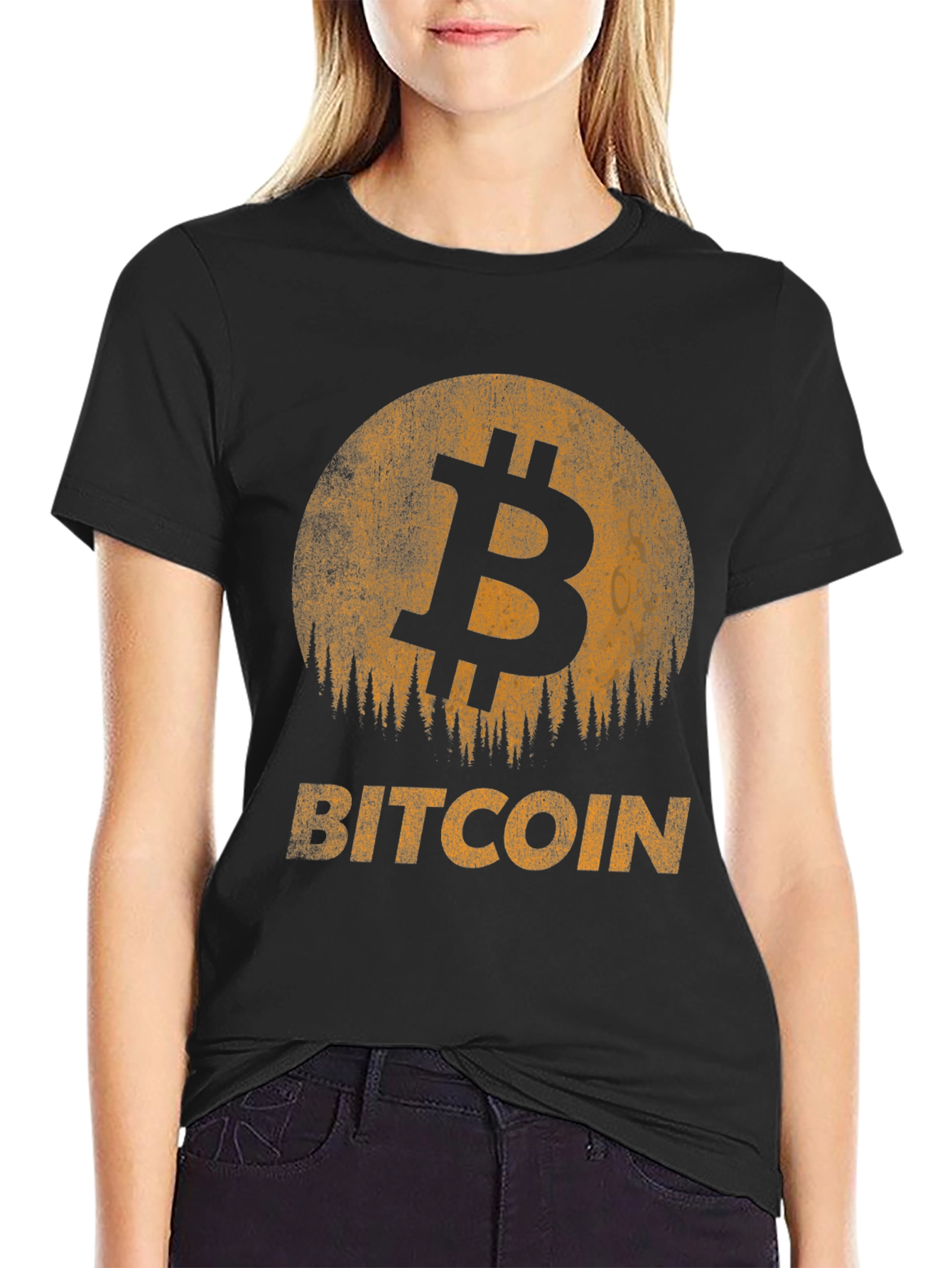 Bitcoin Sunset Graphic Tee - Crypto Fan Apparel