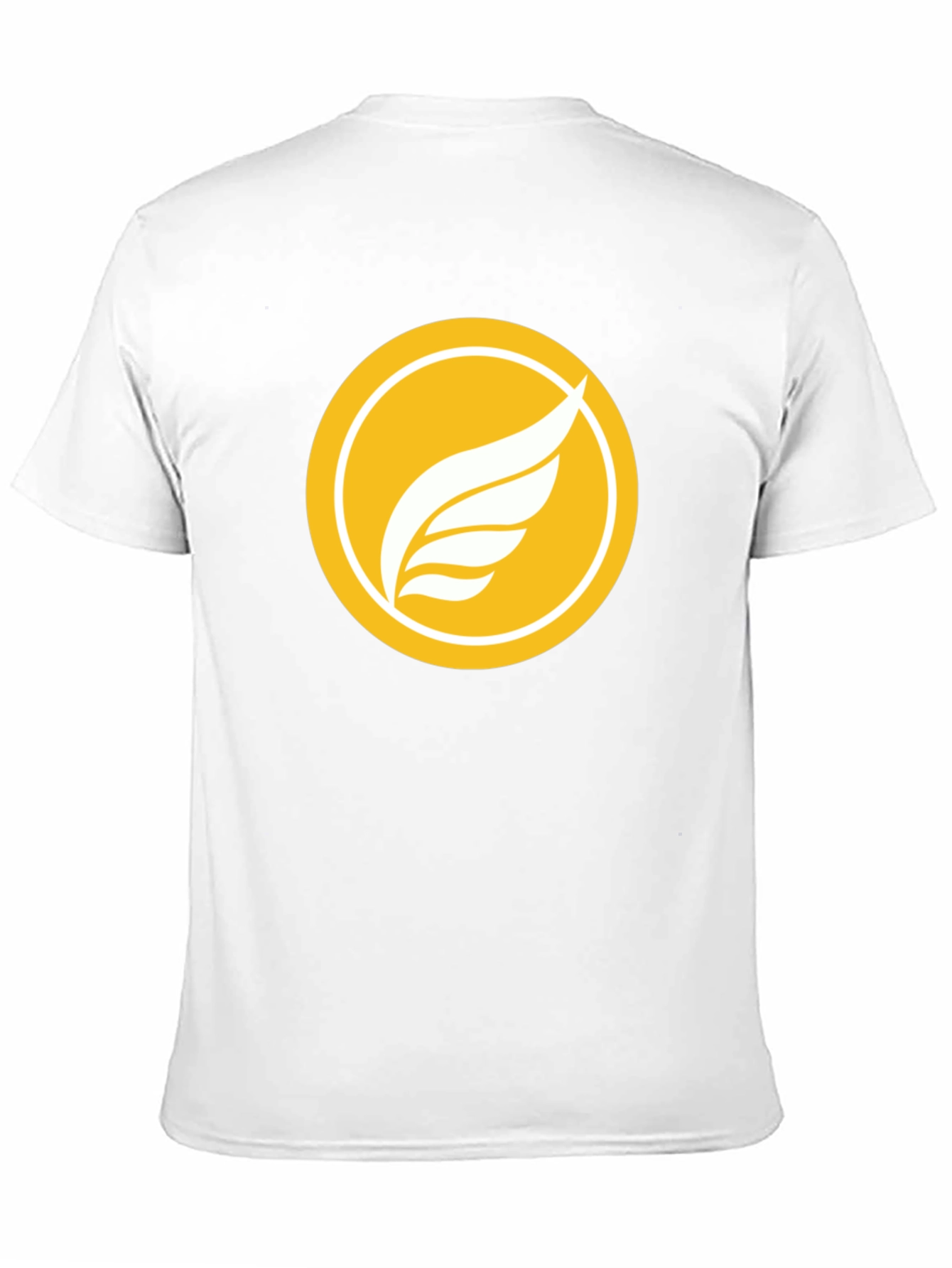 Black T-Shirt with Winged Logo Design