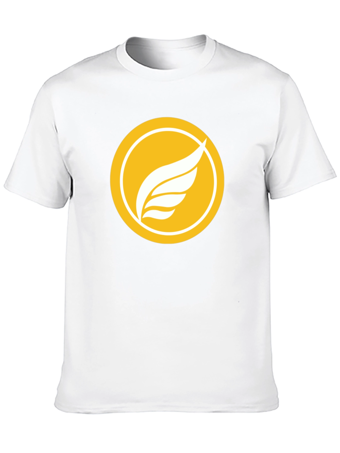 Black T-Shirt with Winged Logo Design