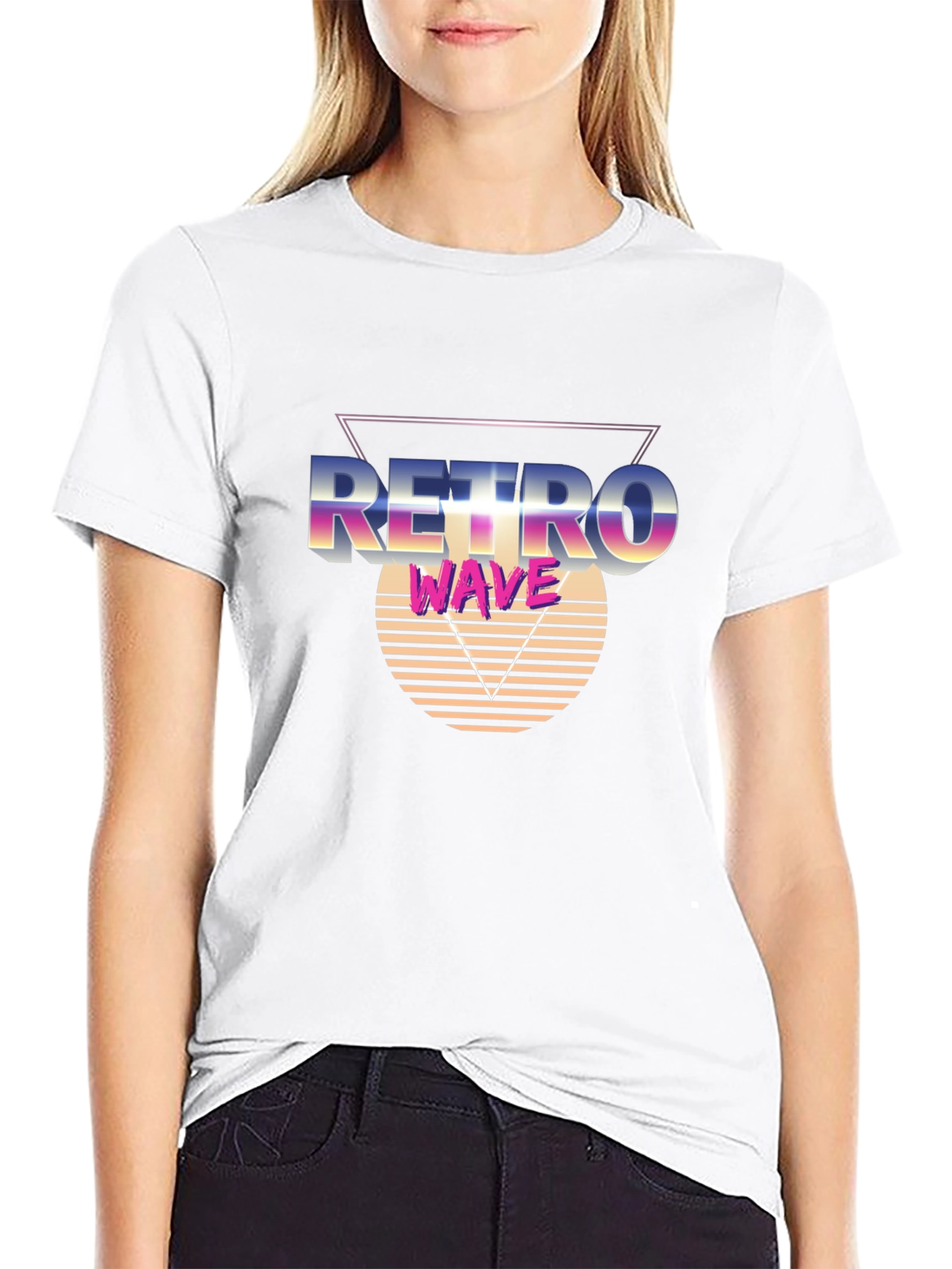 Retro Wave Graphic Tee - Black