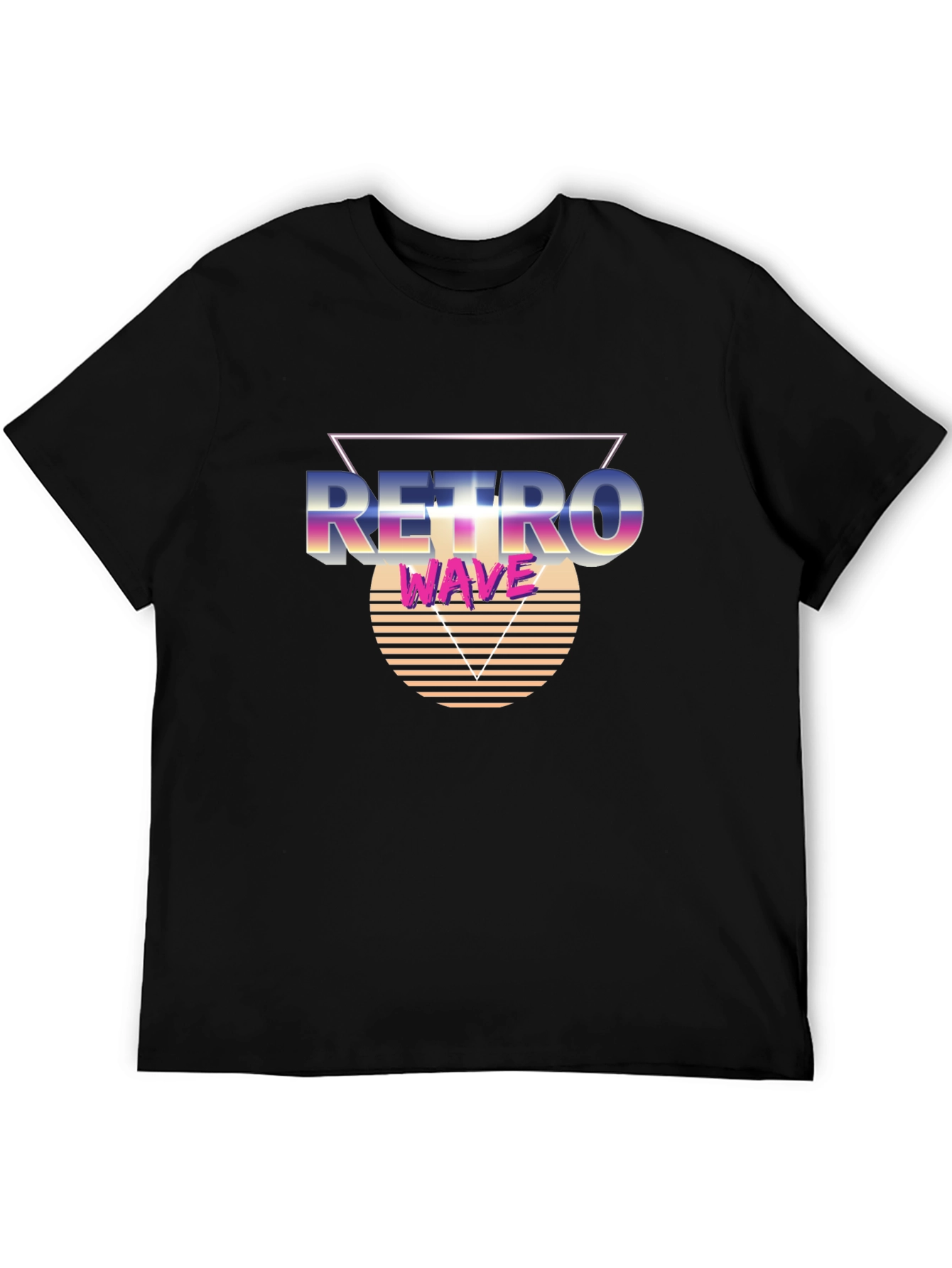 Retro Wave Graphic Tee - Black