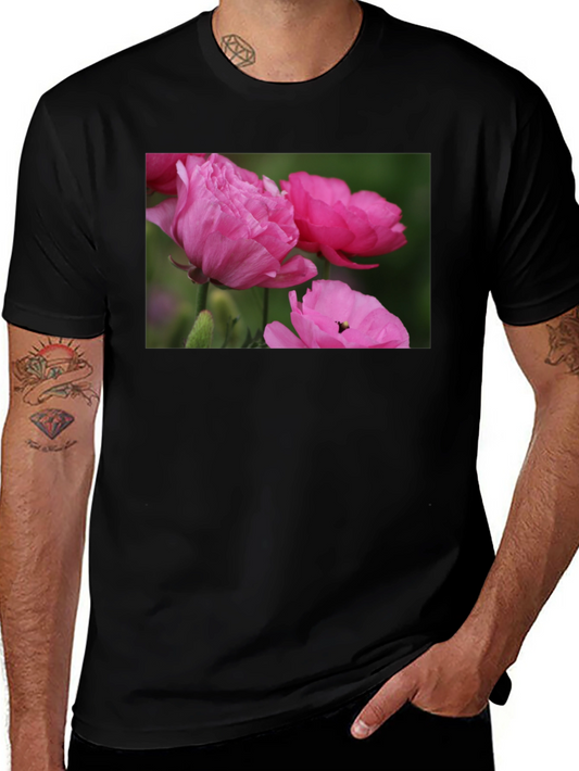 Pink Floral T-Shirt - Stylish Mens Tee