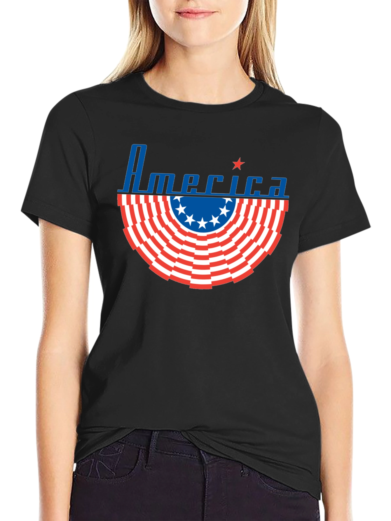 America Flag Graphic T-Shirt