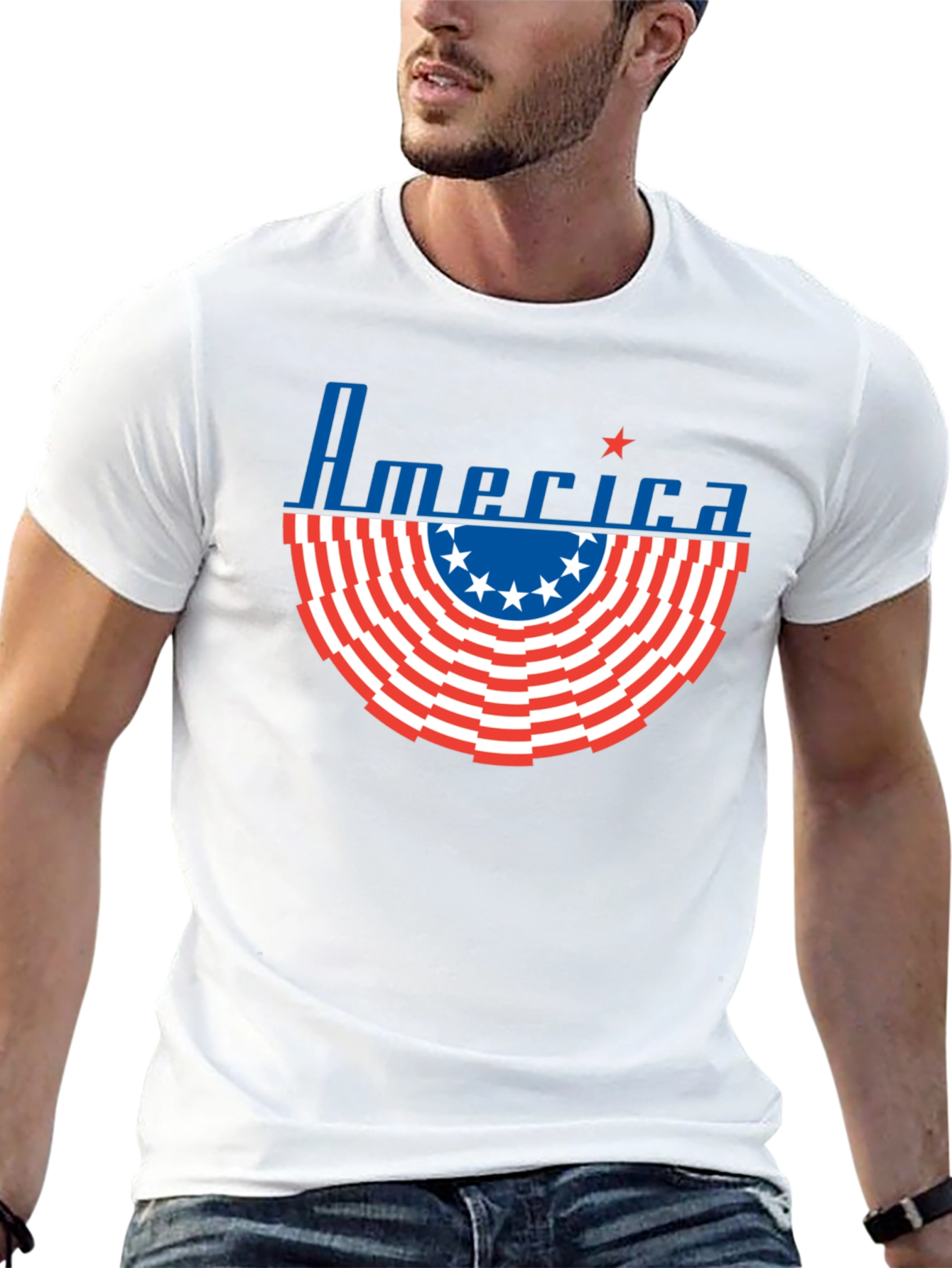 America Flag Graphic T-Shirt
