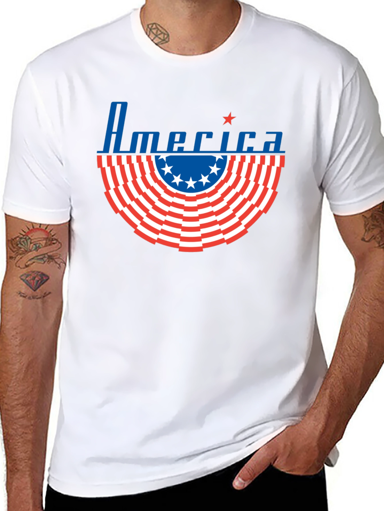 America Flag Graphic T-Shirt
