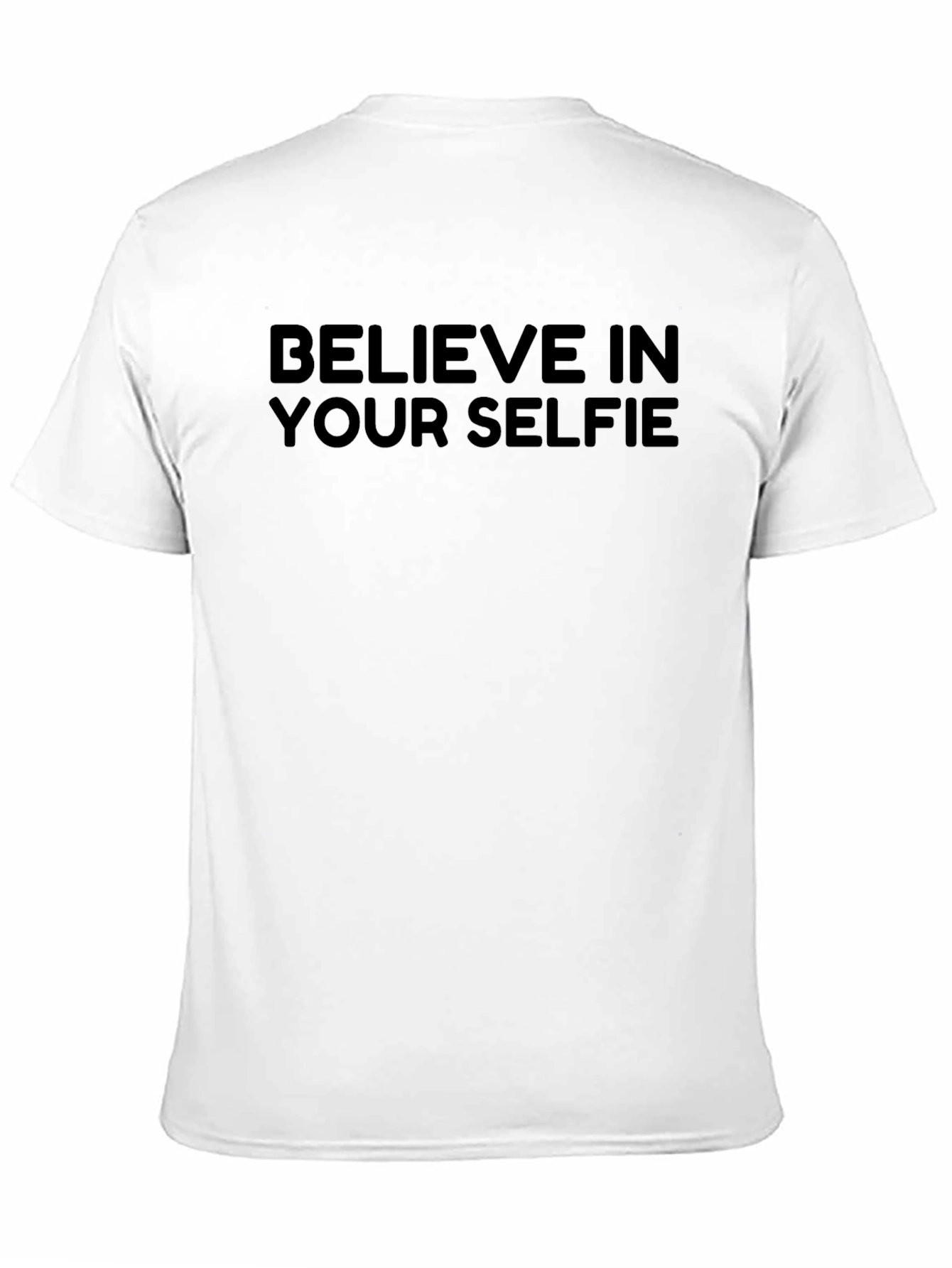 Believe In Your Selfie Black Graphic Tee