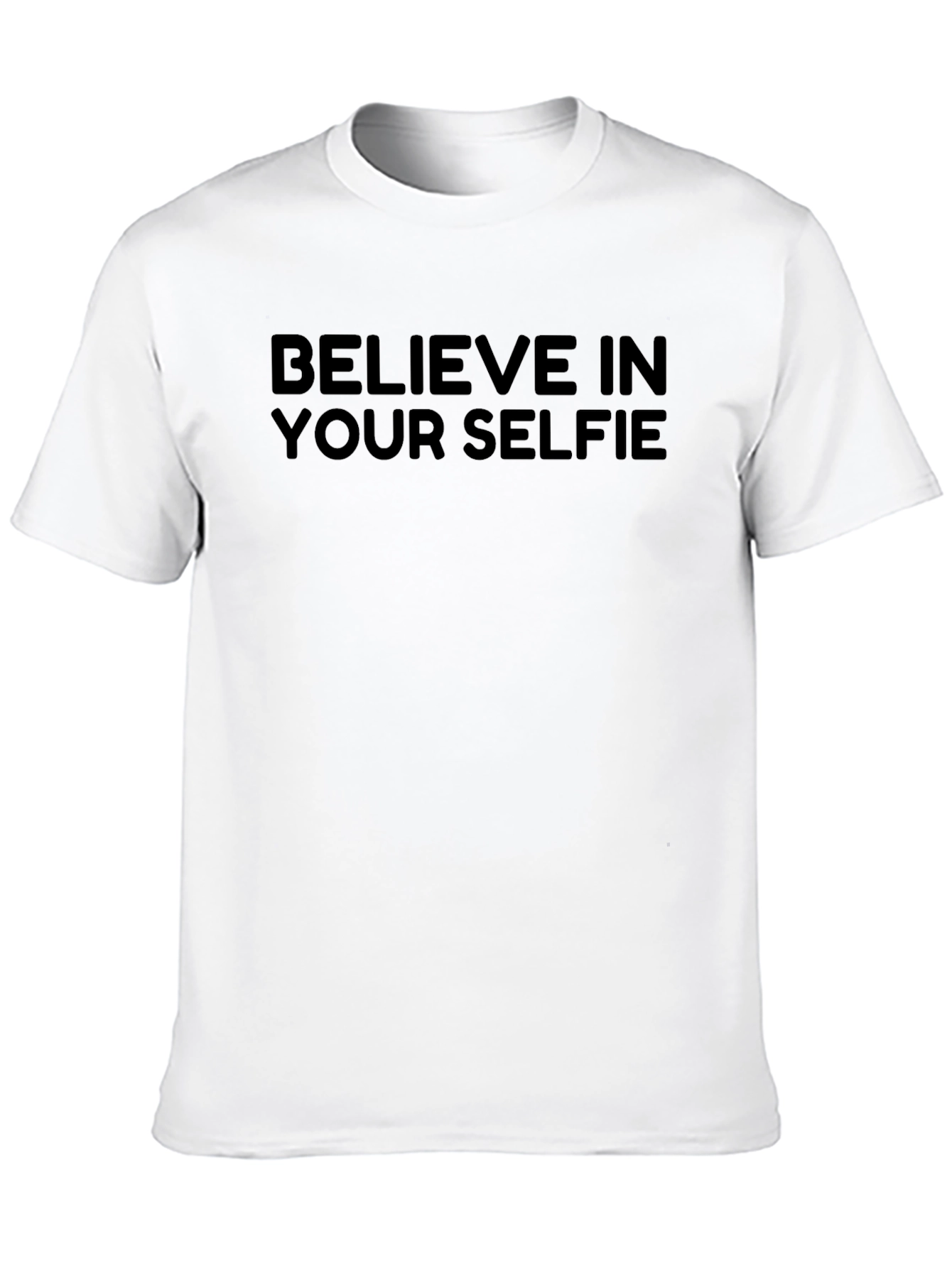 Believe In Your Selfie Black Graphic Tee