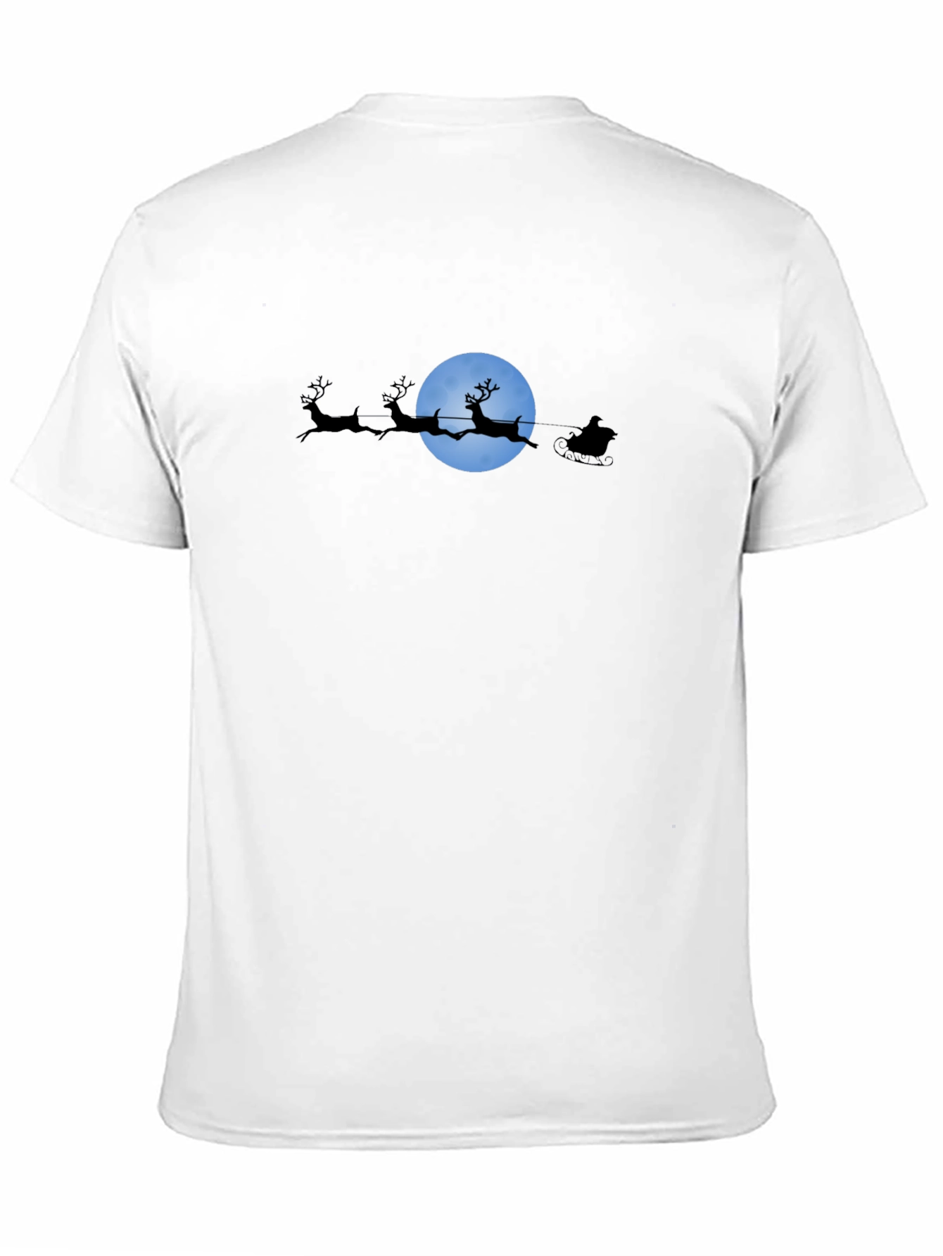 Santas Moonlit Ride Black T-Shirt