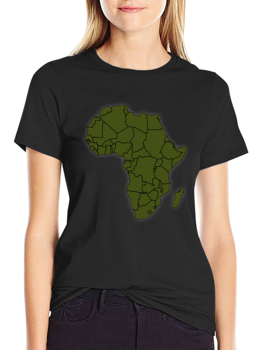 Africa Map Graphic Print Mens T-Shirt