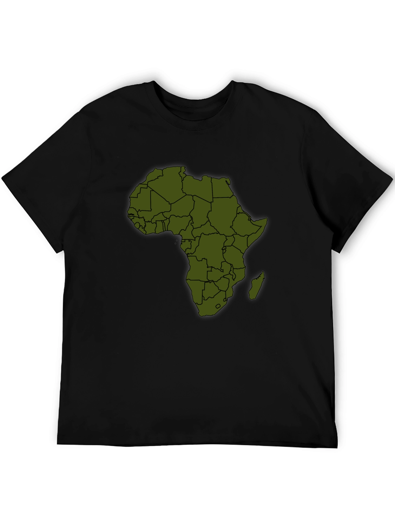 Africa Map Graphic Print Mens T-Shirt