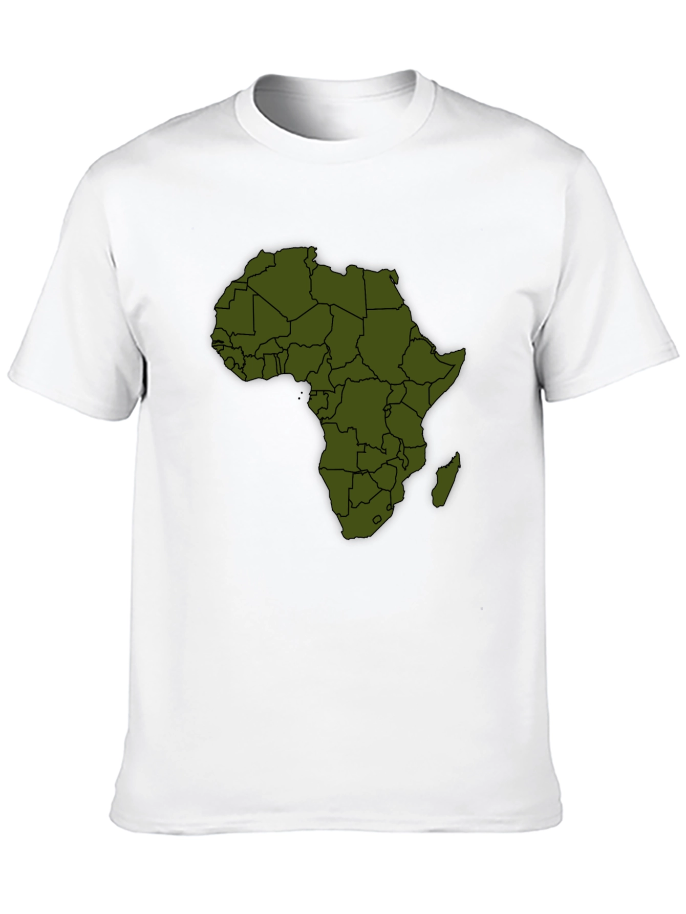 Africa Map Graphic Print Mens T-Shirt
