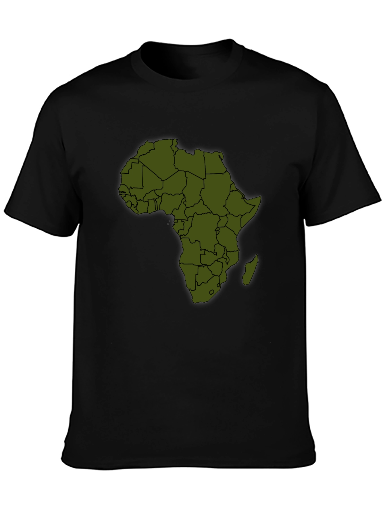 Africa Map Graphic Print Mens T-Shirt