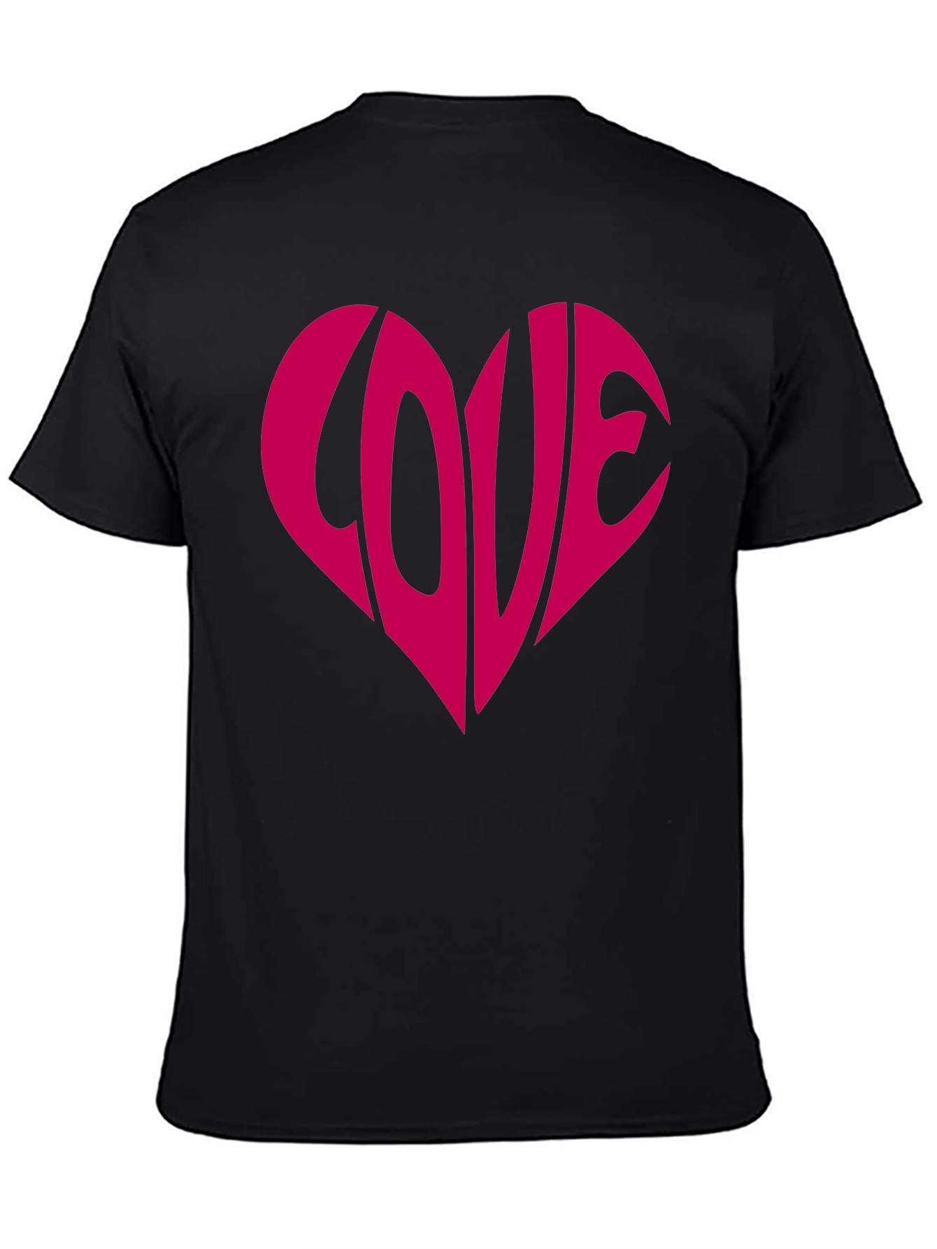 Love Heart Graphic Tee - Stylish Black T-Shirt