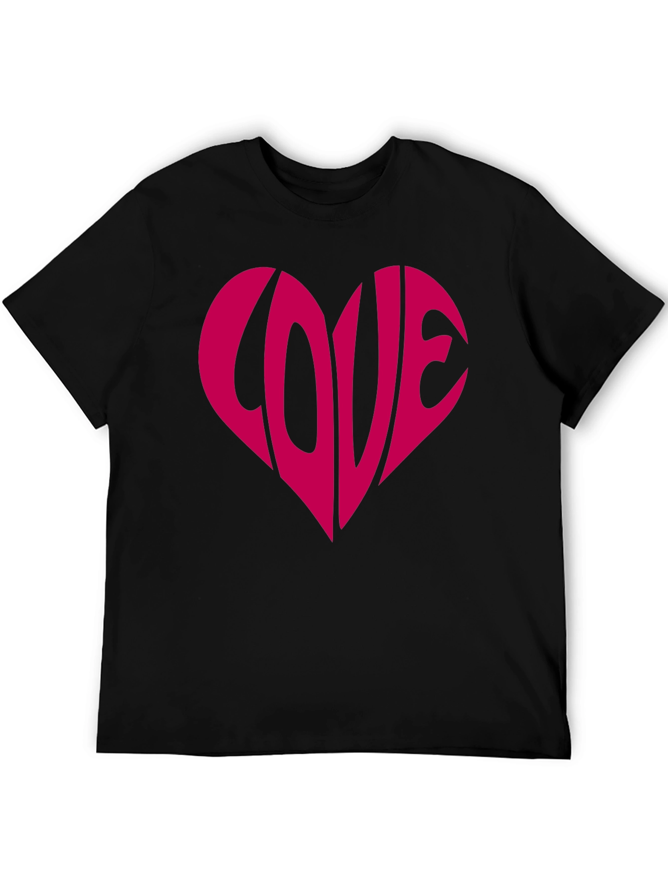 Love Heart Graphic Tee - Stylish Black T-Shirt