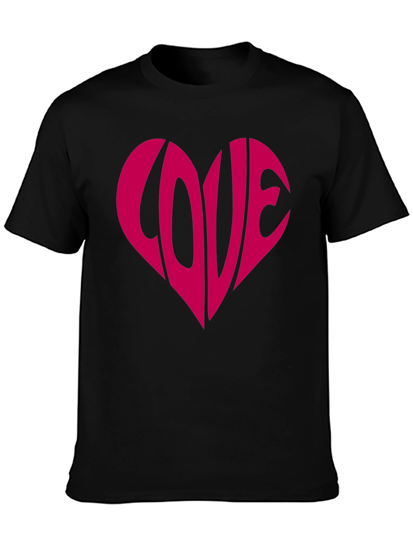 Love Heart Graphic Tee - Stylish Black T-Shirt