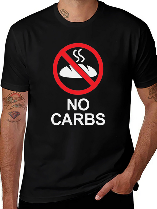 No Carbs Black T-Shirt - Keto Diet Apparel