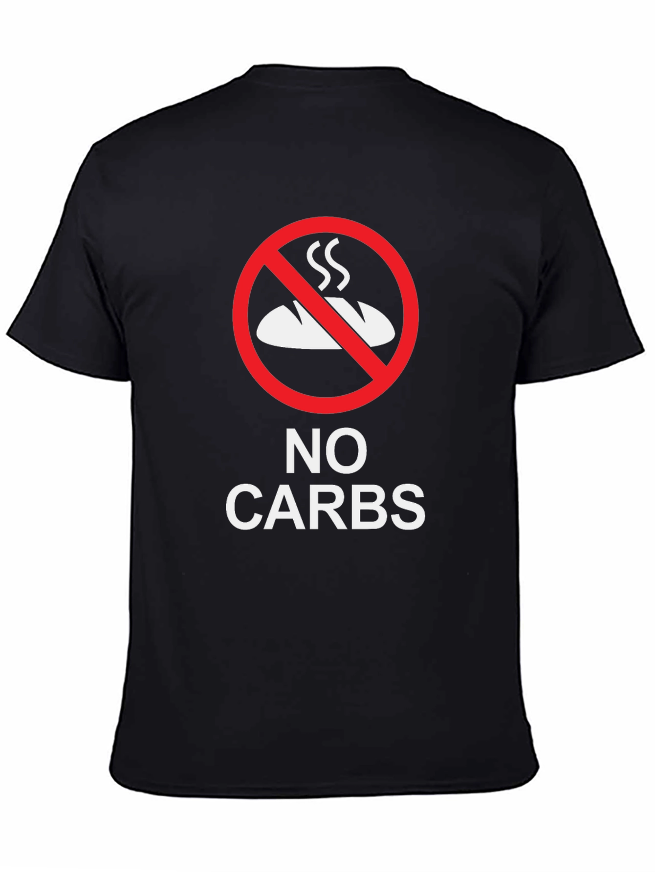No Carbs Black T-Shirt - Keto Diet Apparel