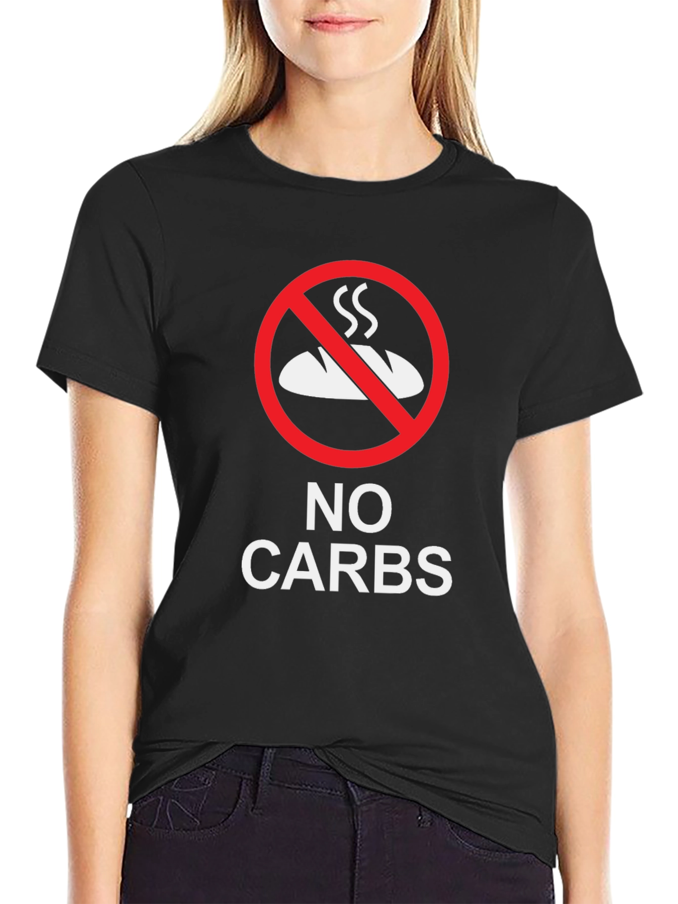 No Carbs Black T-Shirt - Keto Diet Apparel