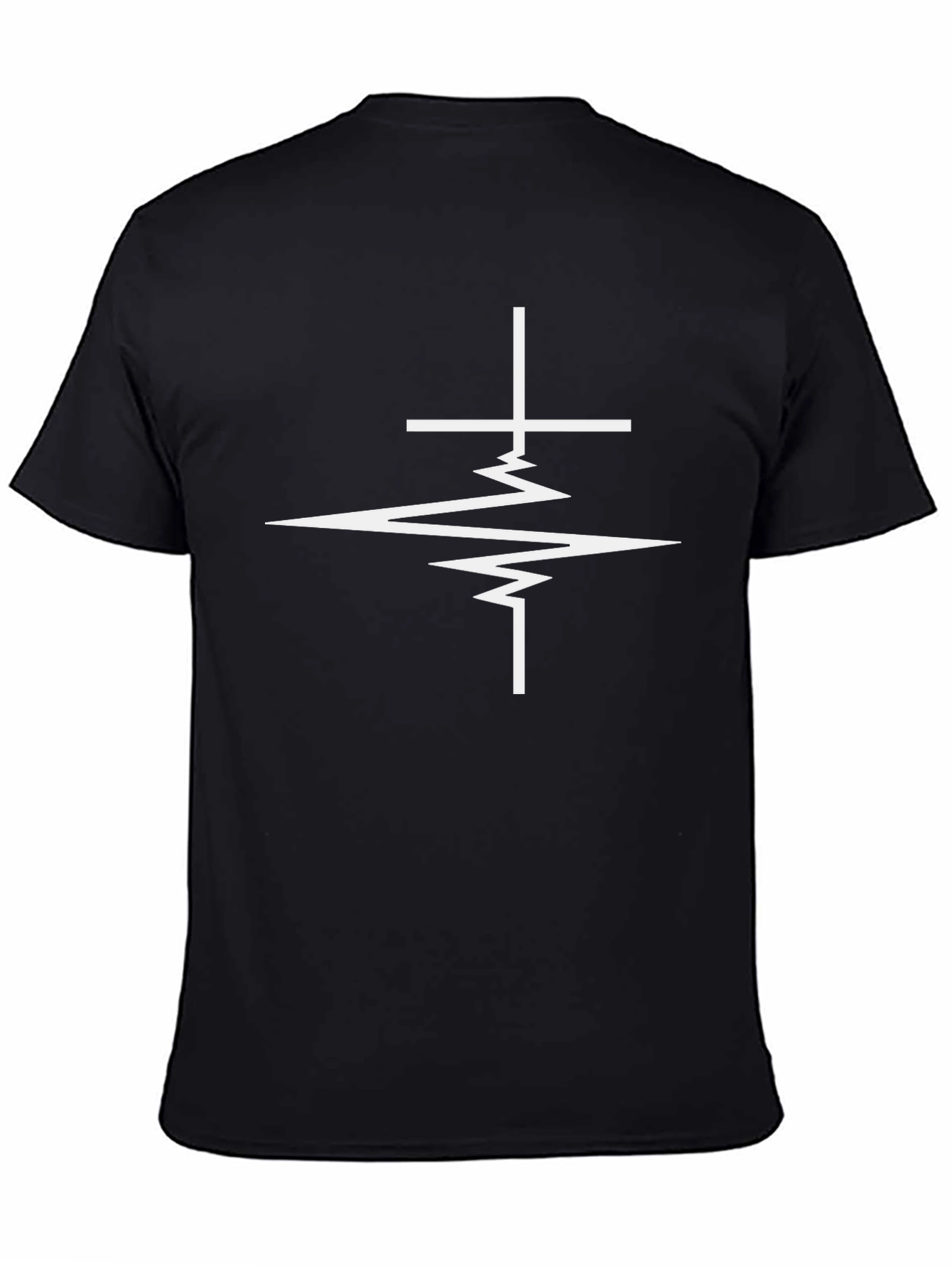 Faith Heartbeat Graphic Tee - Black