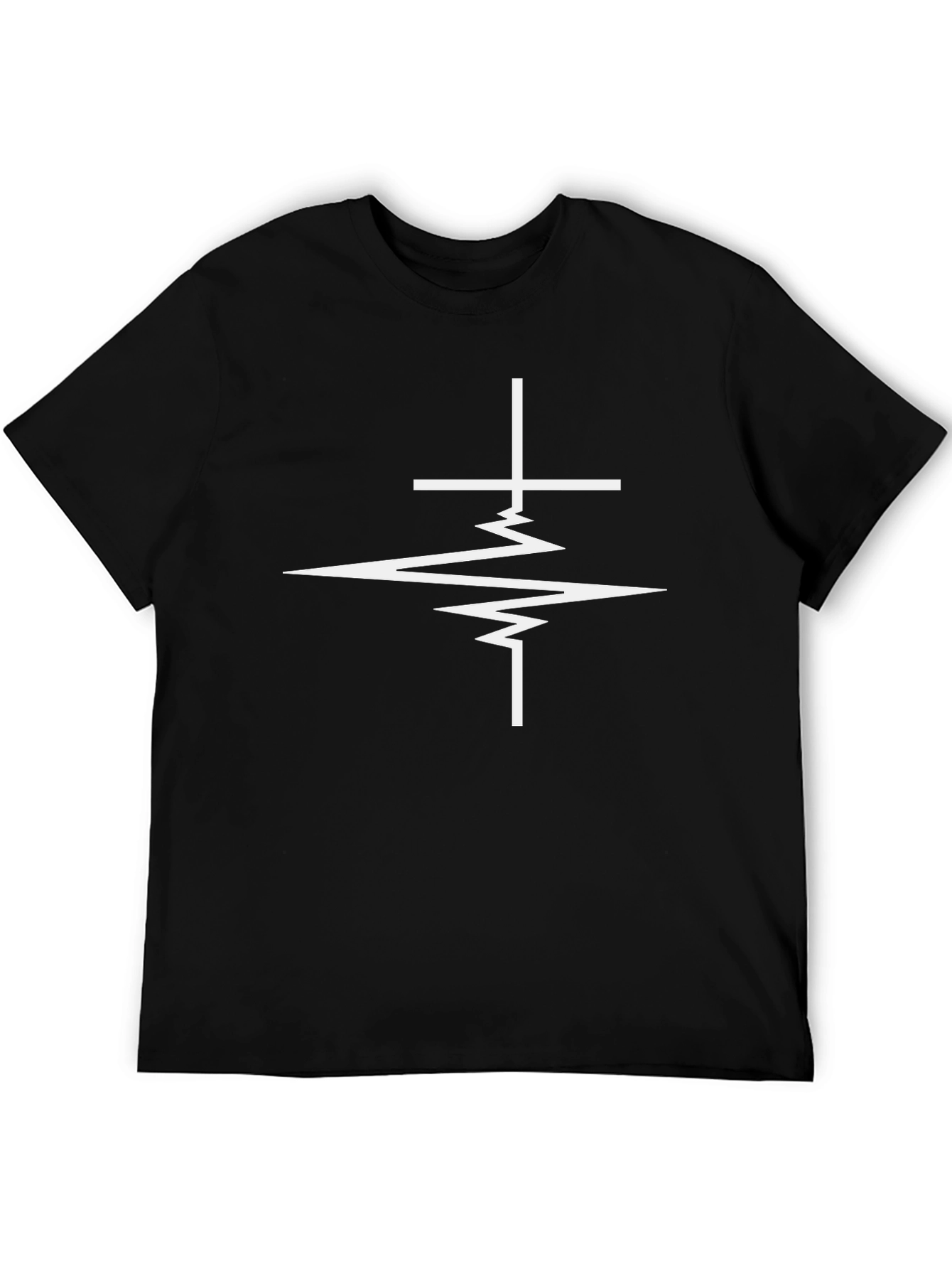 Faith Heartbeat Graphic Tee - Black