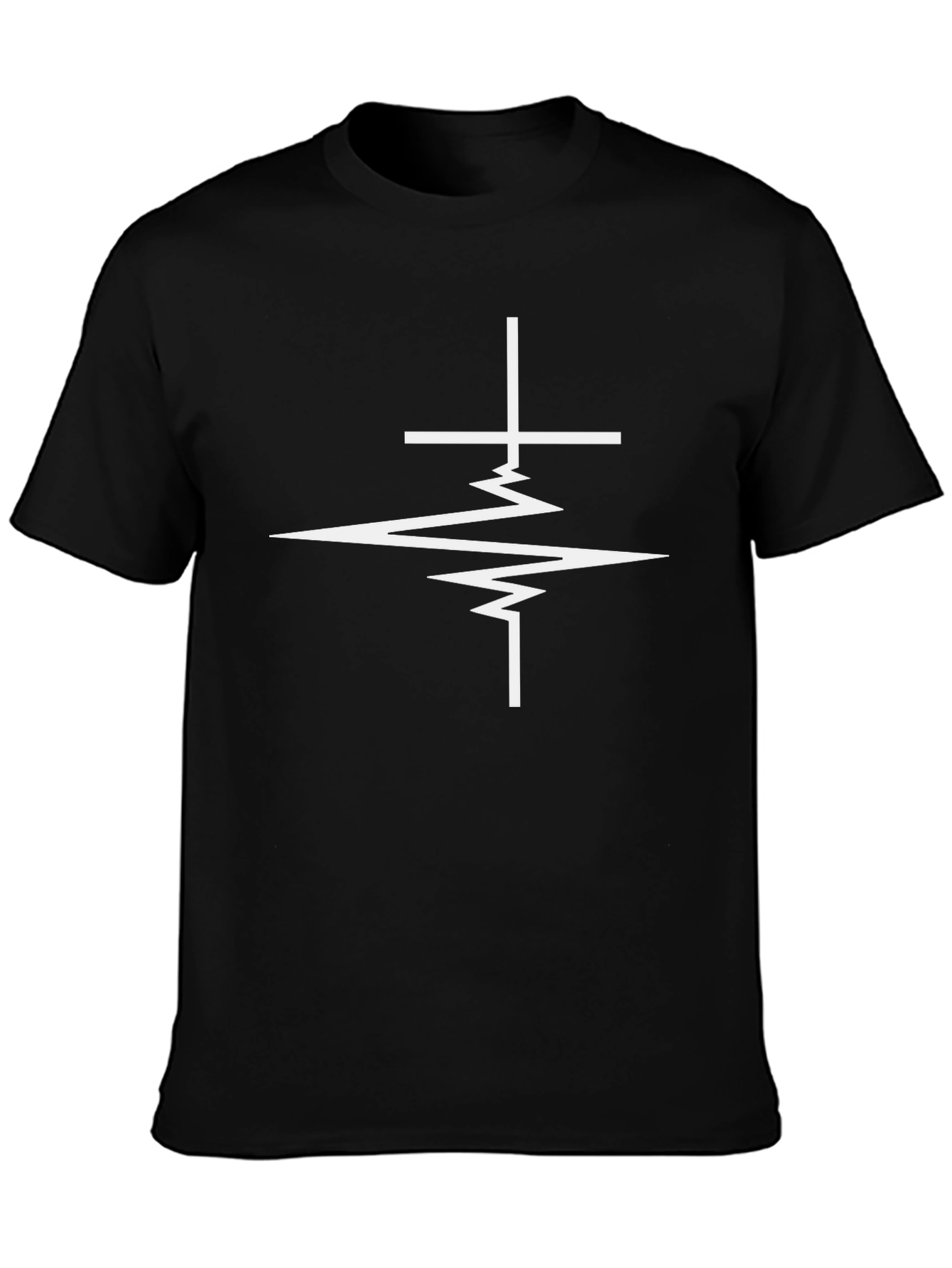 Faith Heartbeat Graphic Tee - Black