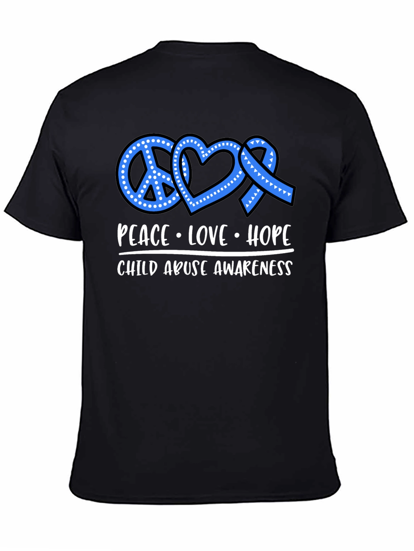 Peace Love Hope Child Abuse Awareness T-Shirt