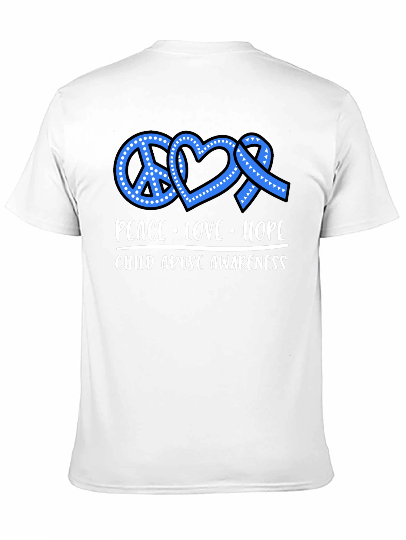 Peace Love Hope Child Abuse Awareness T-Shirt
