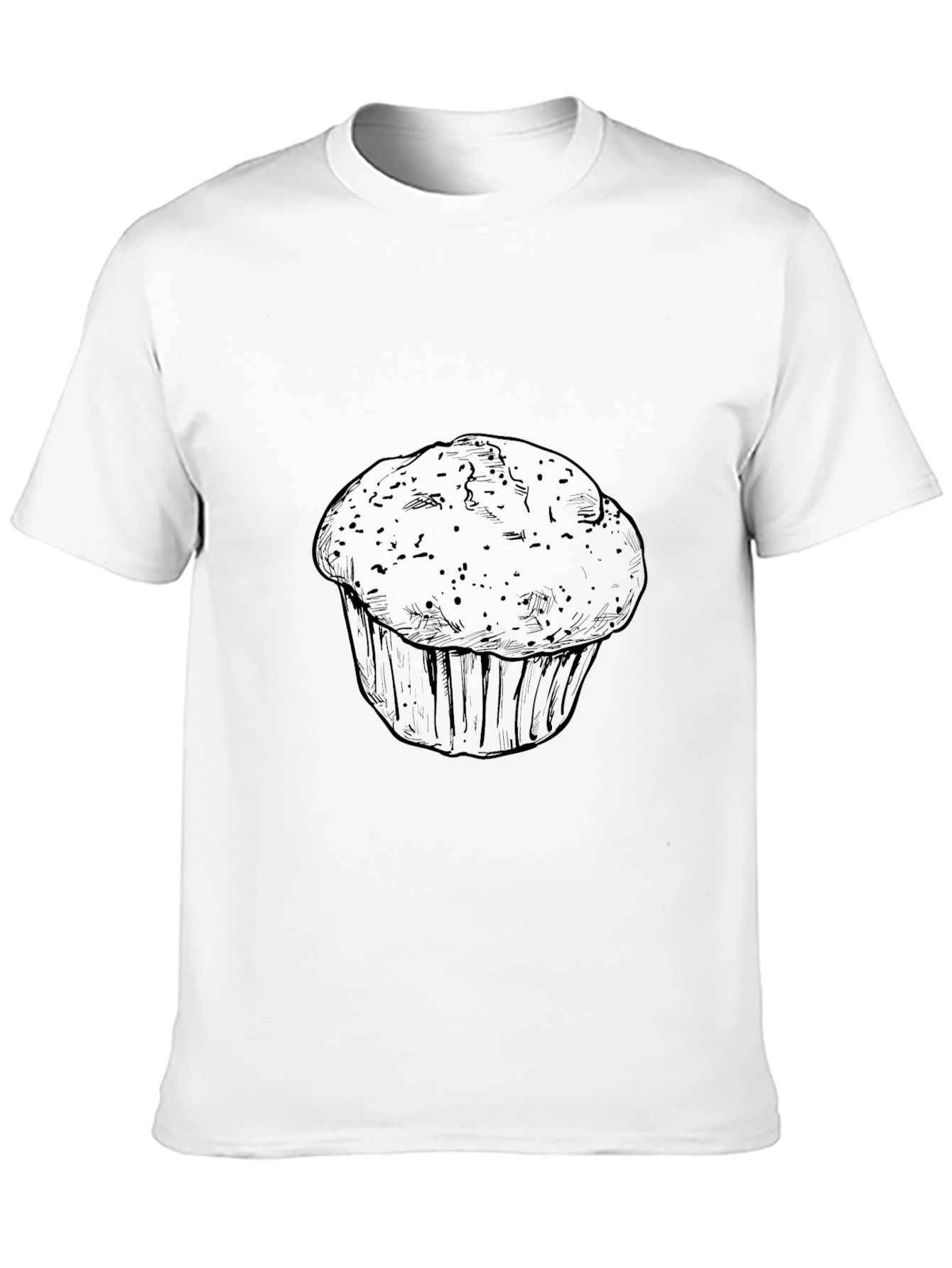 Muffin Graphic Black T-Shirt - Stylish Unisex Tee