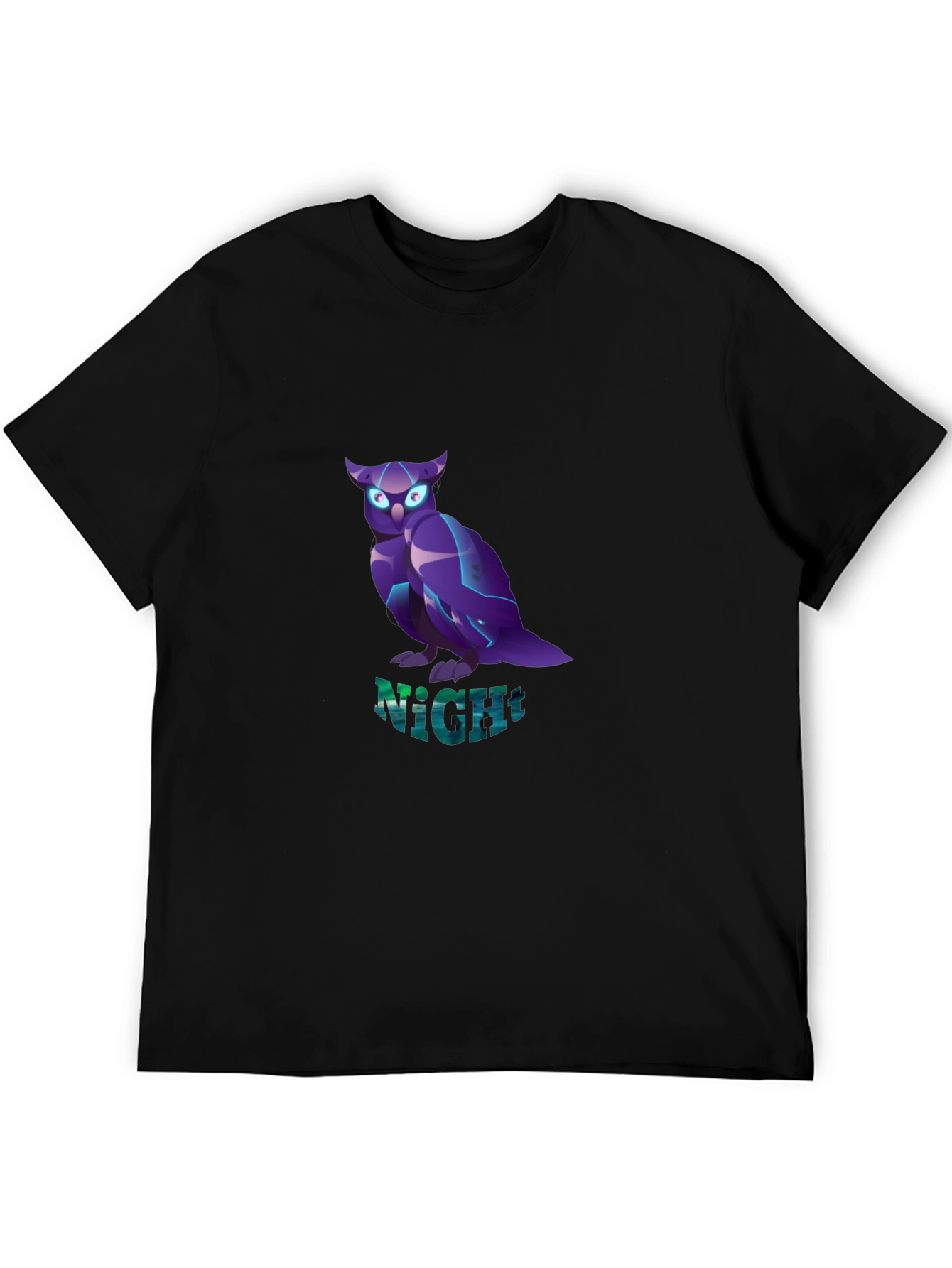 Night Owl Graphic Tee - Black Crew Neck