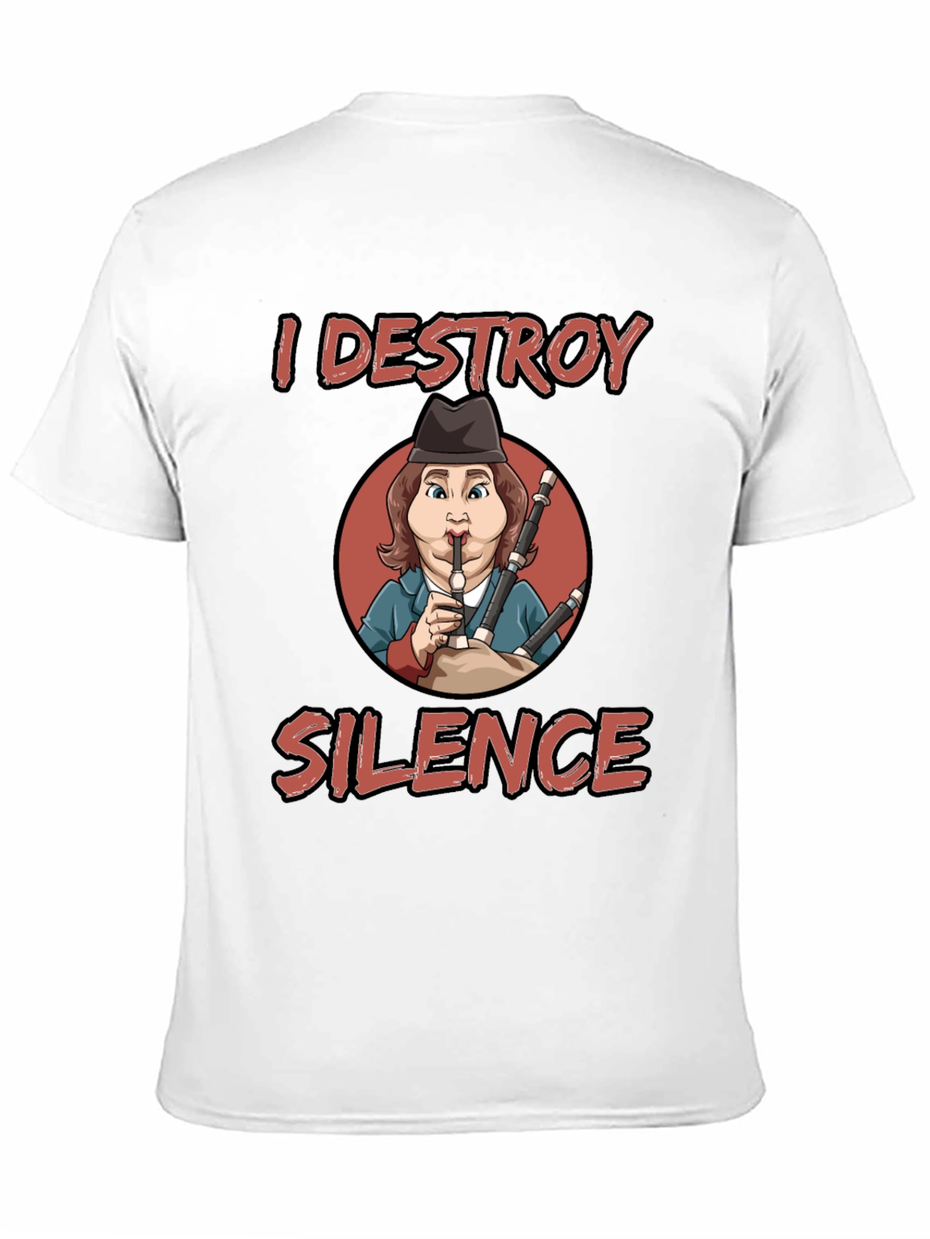 I Destroy Silence Bagpipe Player T-Shirt