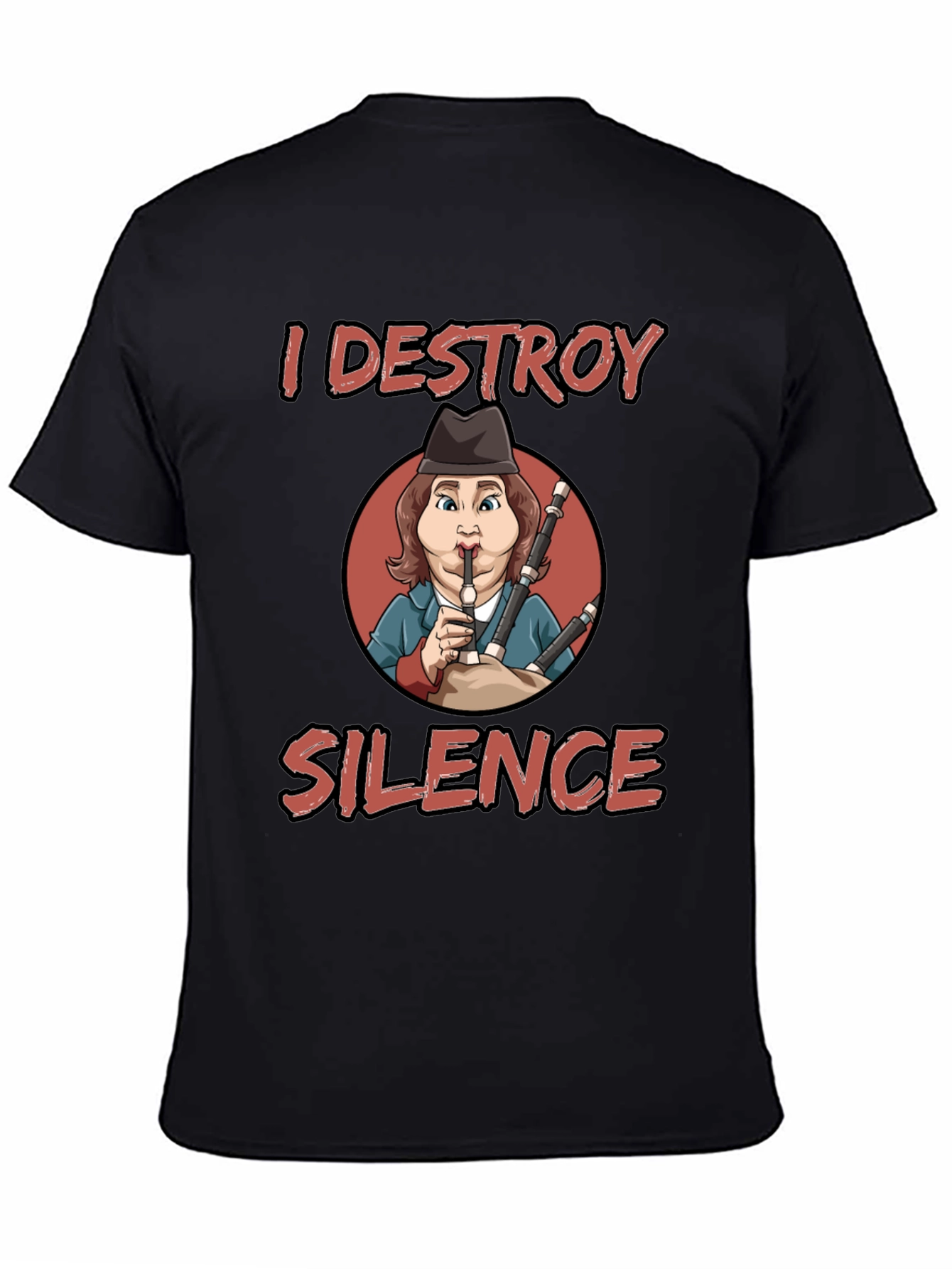 I Destroy Silence Bagpipe Player T-Shirt