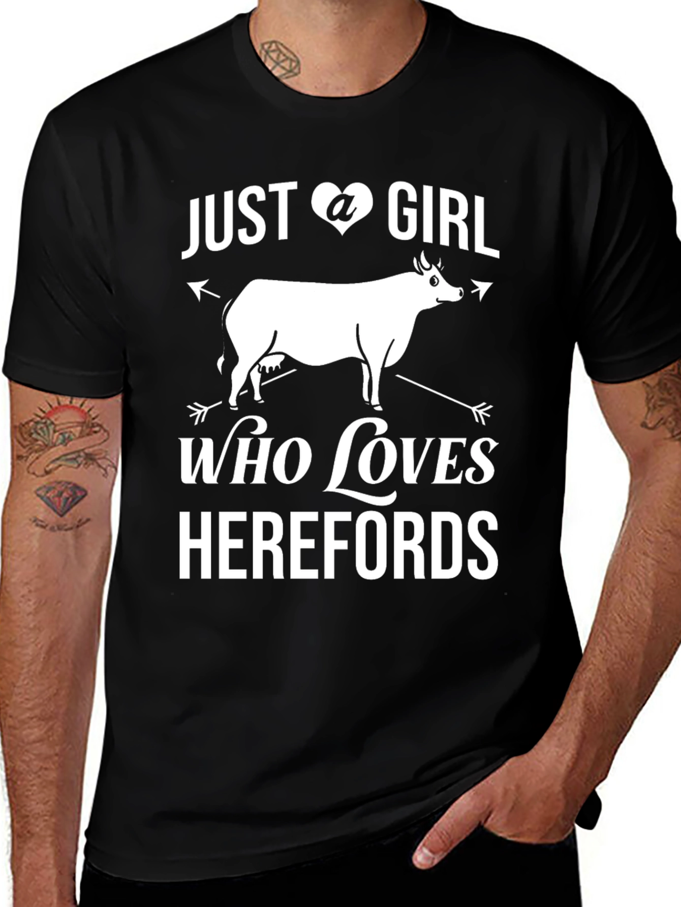 Just A Girl Who Loves Herefords T-Shirt