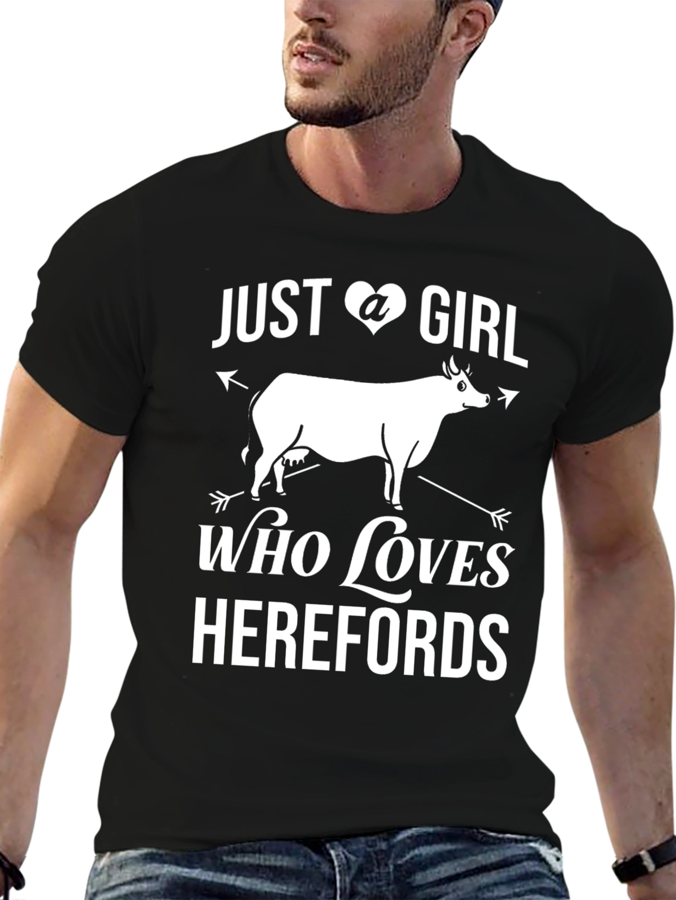 Just A Girl Who Loves Herefords T-Shirt