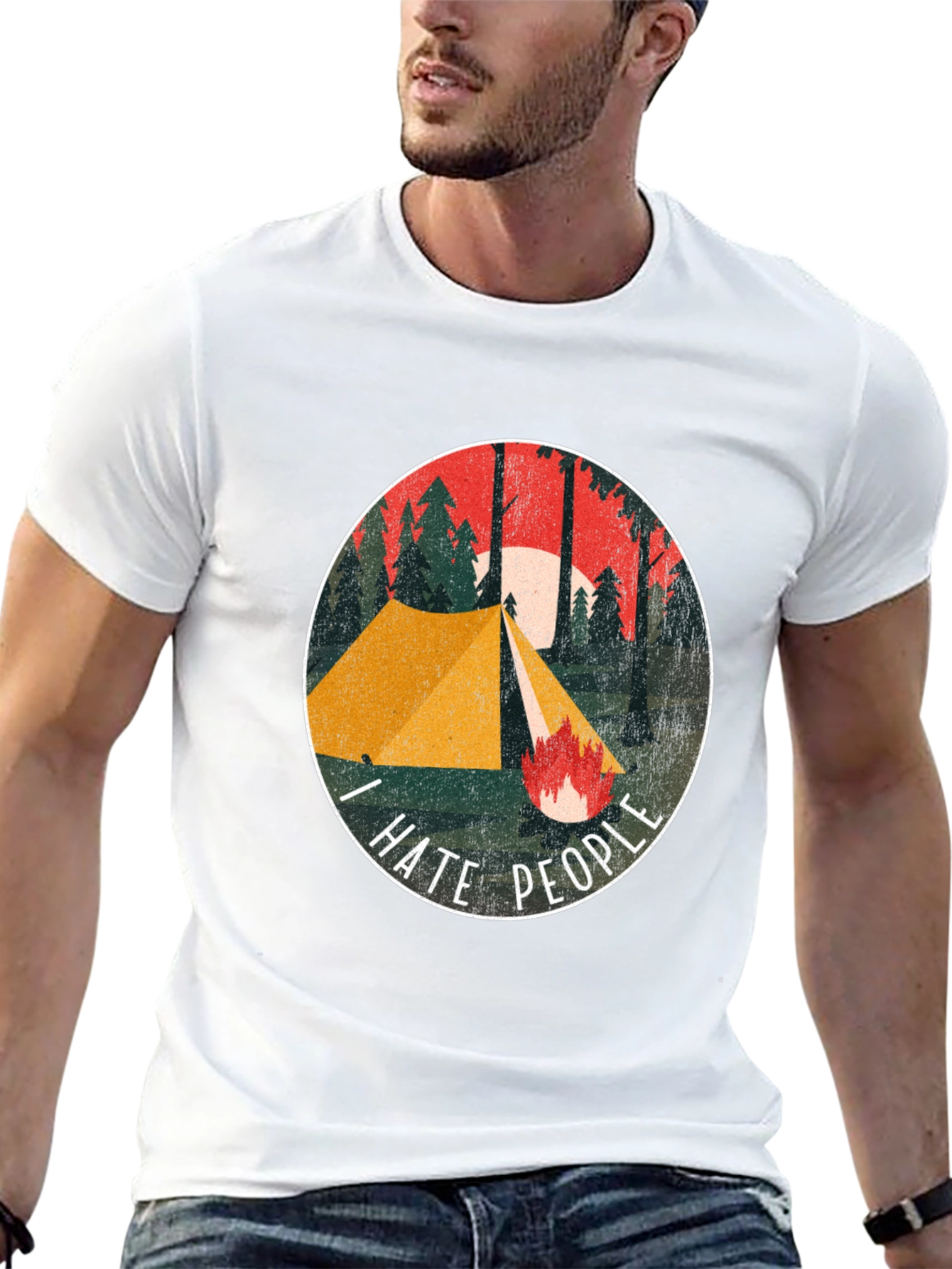 I Hate People Camping Graphic Tee