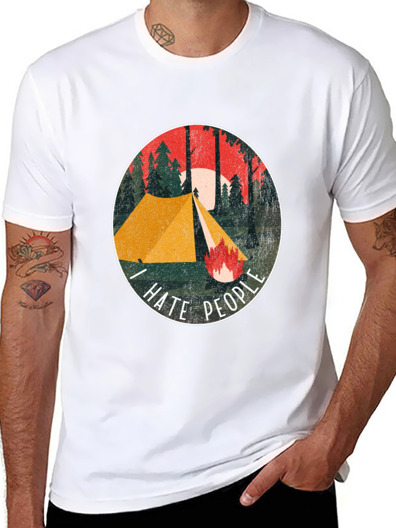 I Hate People Camping Graphic Tee