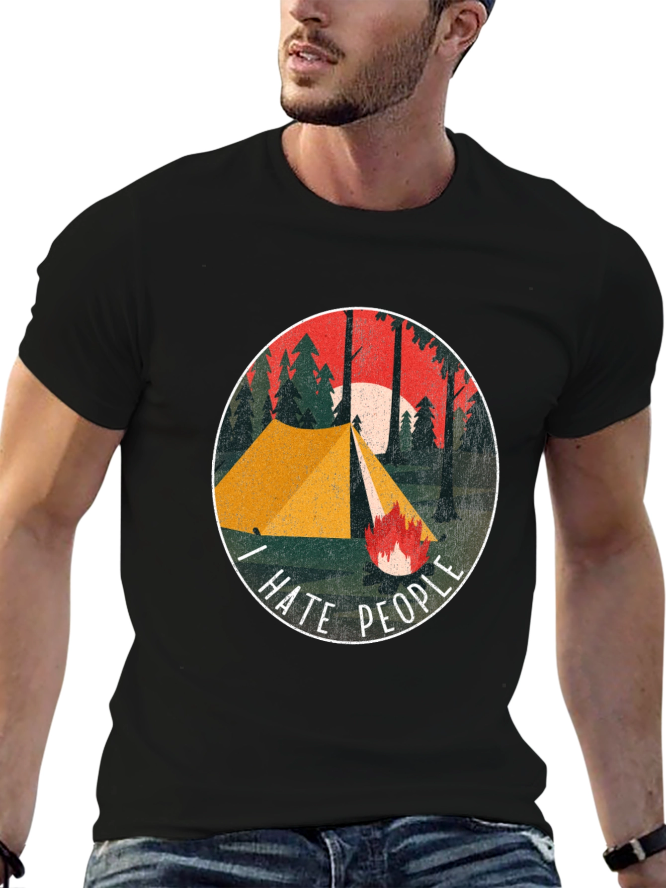 I Hate People Camping Graphic Tee