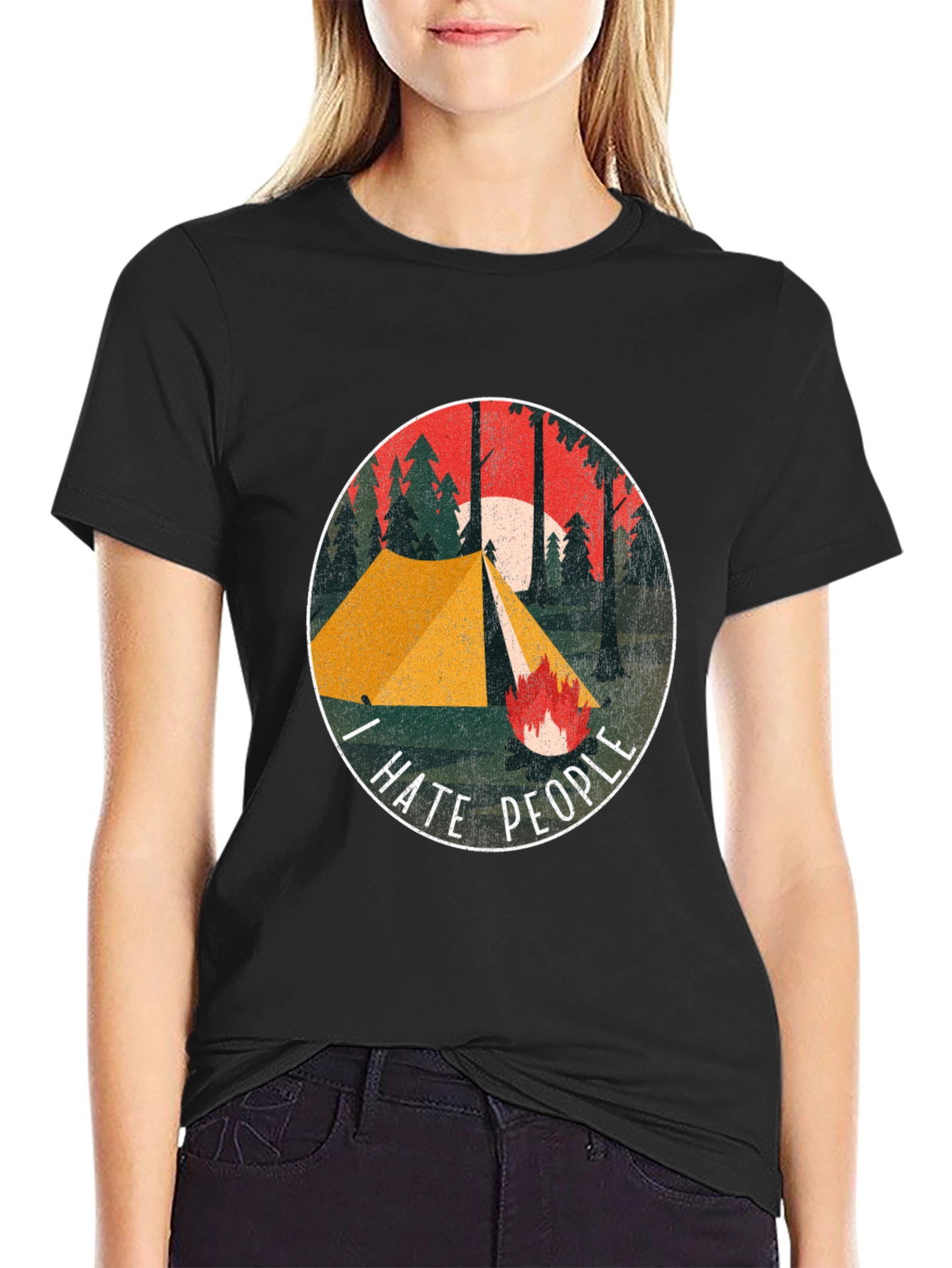 I Hate People Camping Graphic Tee